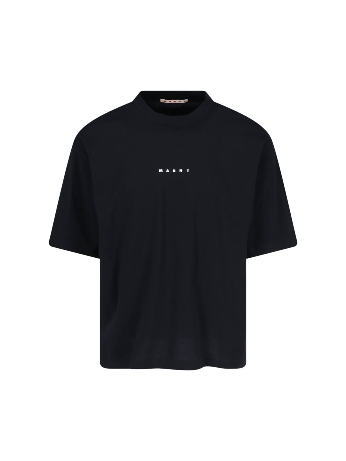 Marni Crew Neck Short Sleeves In Black