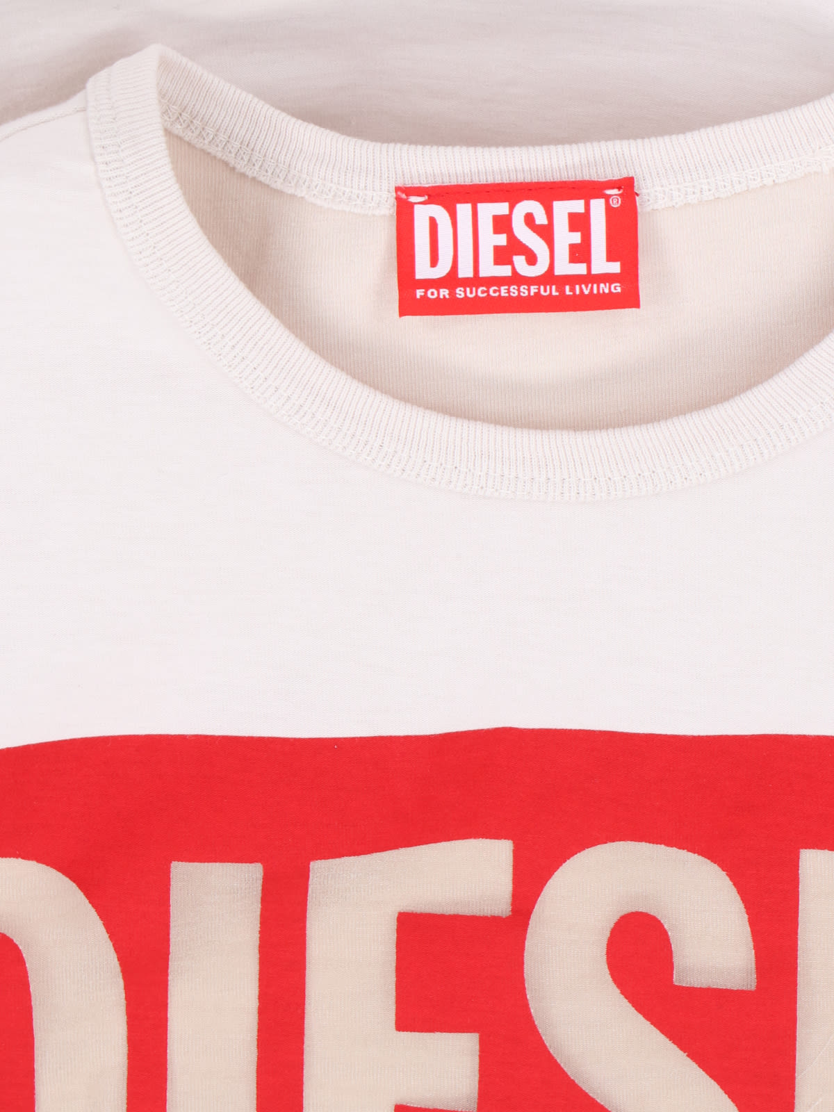 Shop Diesel T-malun T-shirt In Crema