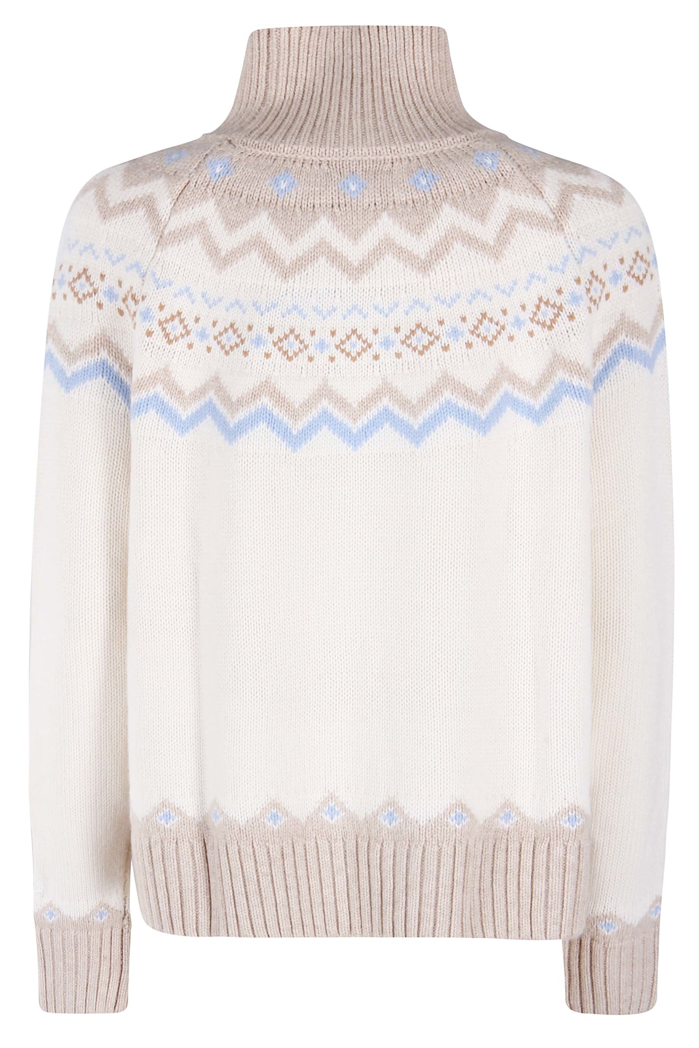 Mc2 Saint Barth Meghan Patterned Sweater In Neutral