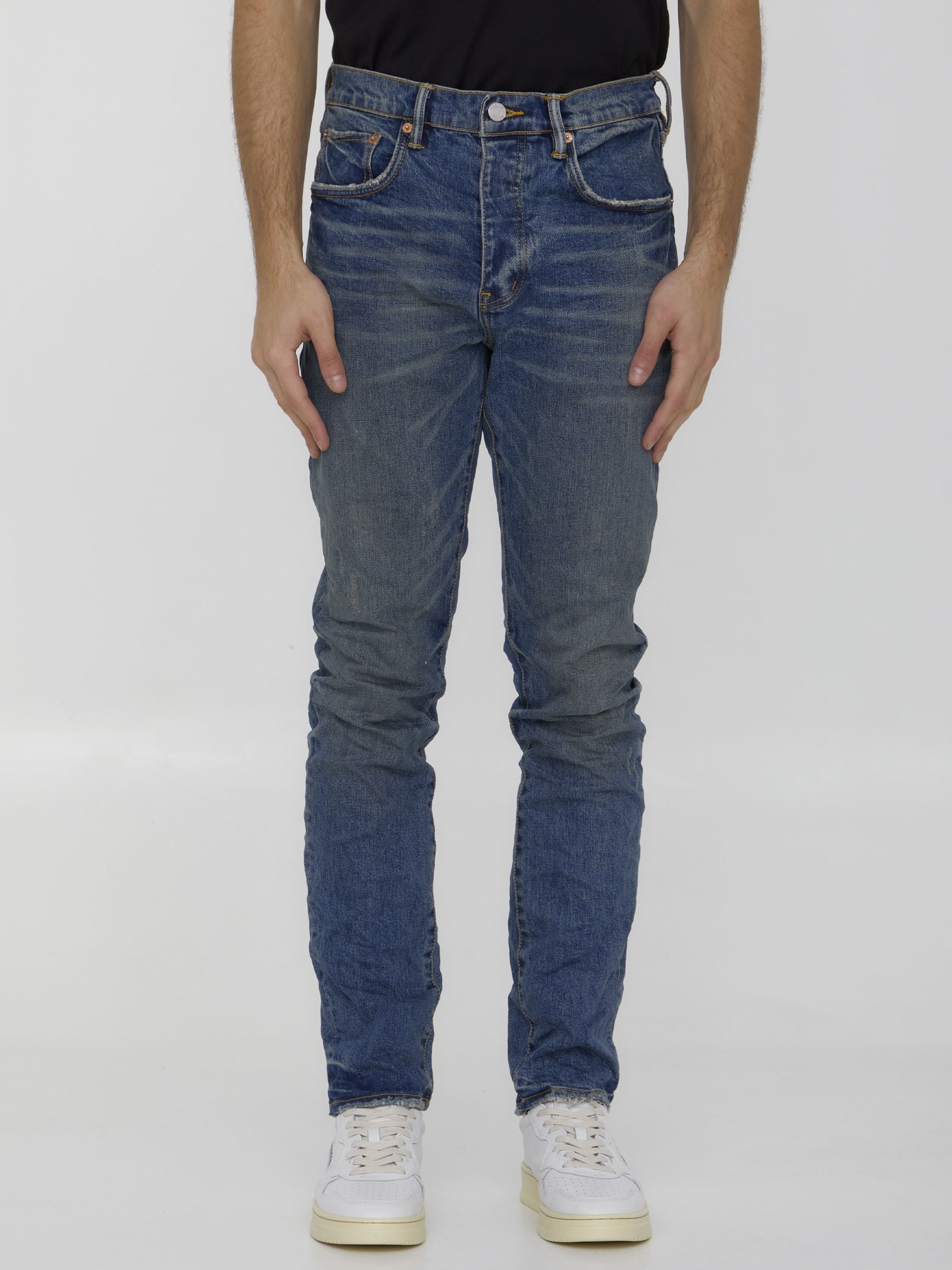 Shop Purple Brand Light-blue Denim Jeans In Light Blue