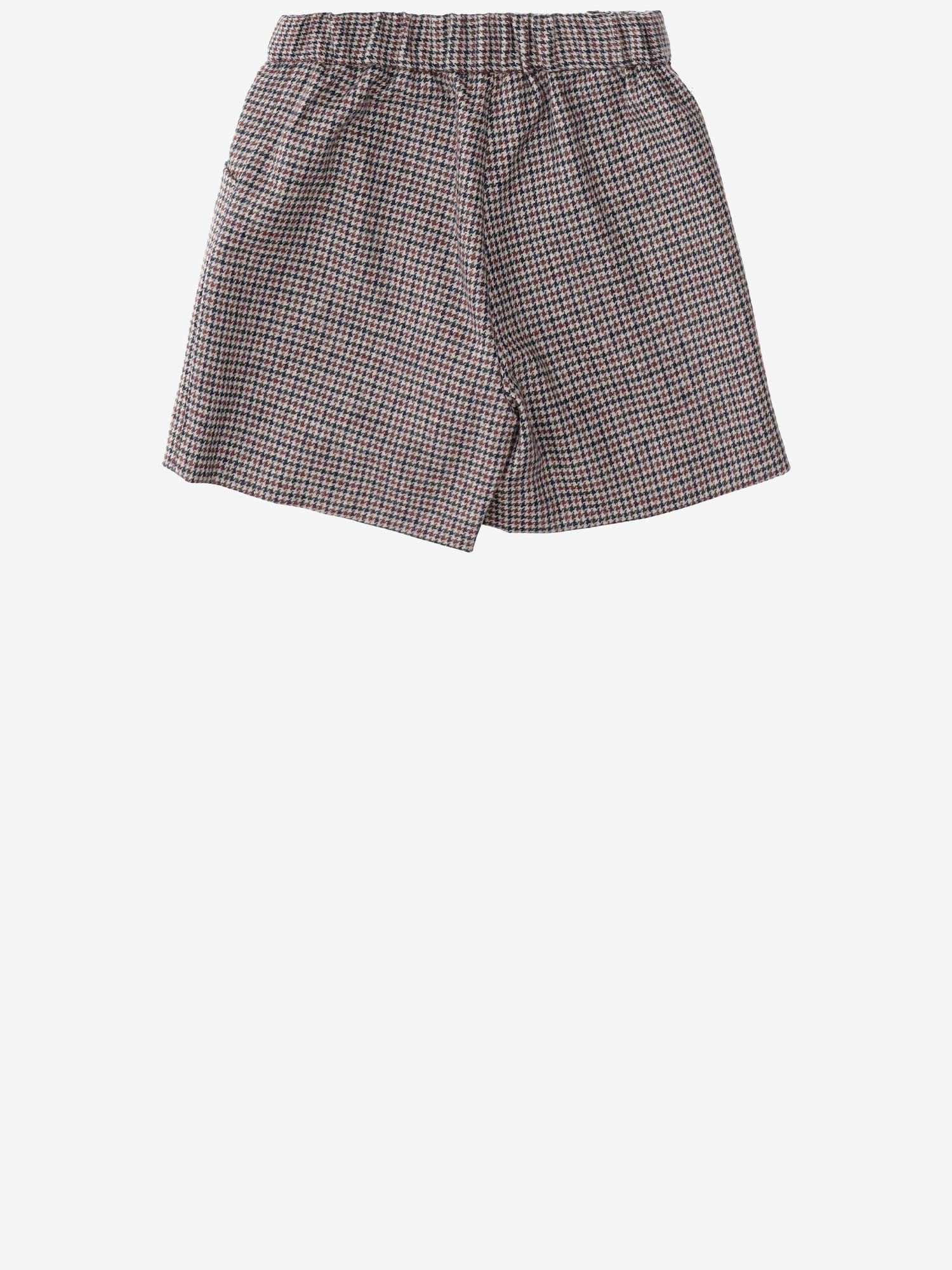 Bonpoint Wool Blend Short Pants In Dove Grey