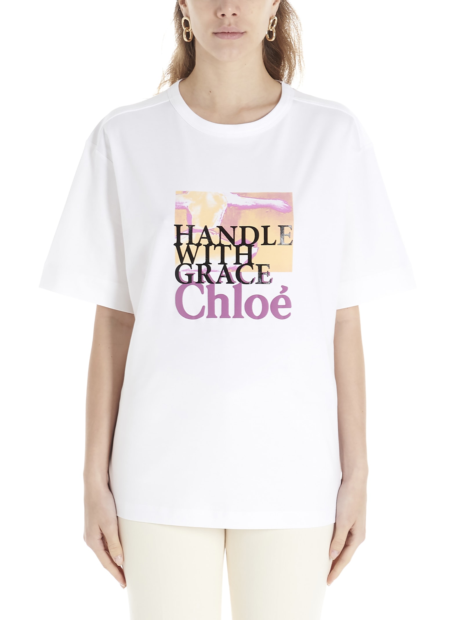 CHLOÉ BY THE GRACE OF OUR BODIES T-SHIRT,11296167