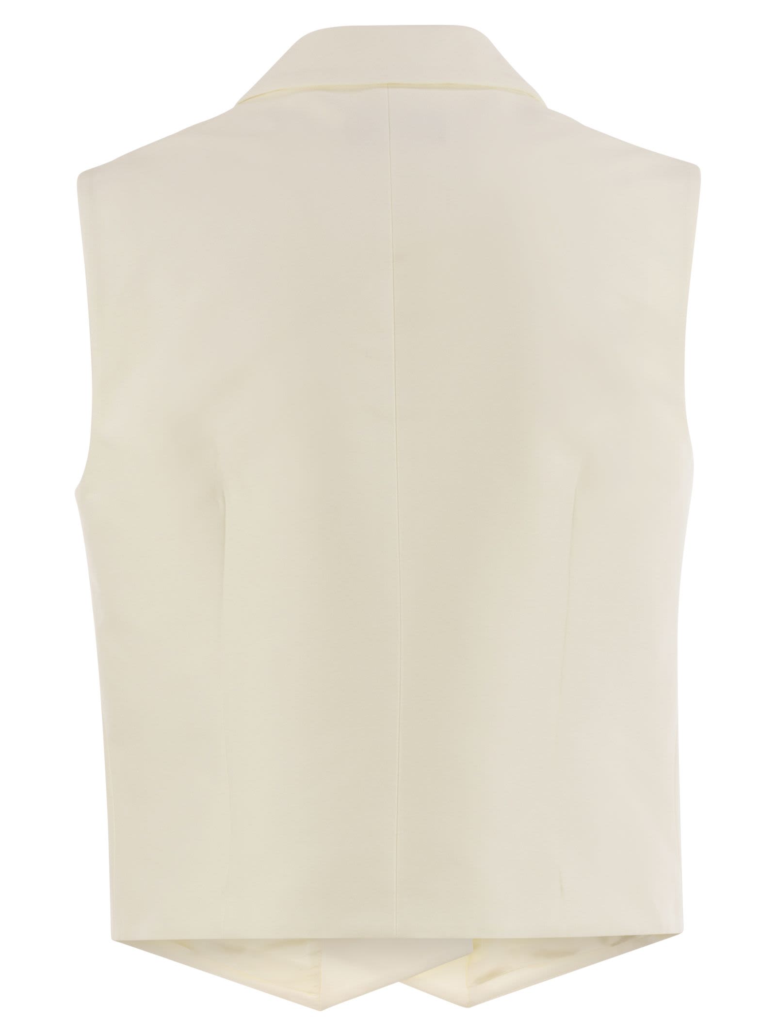Shop Mvp Wardrobe Double-breasted Cotton And Silk Waistcoat