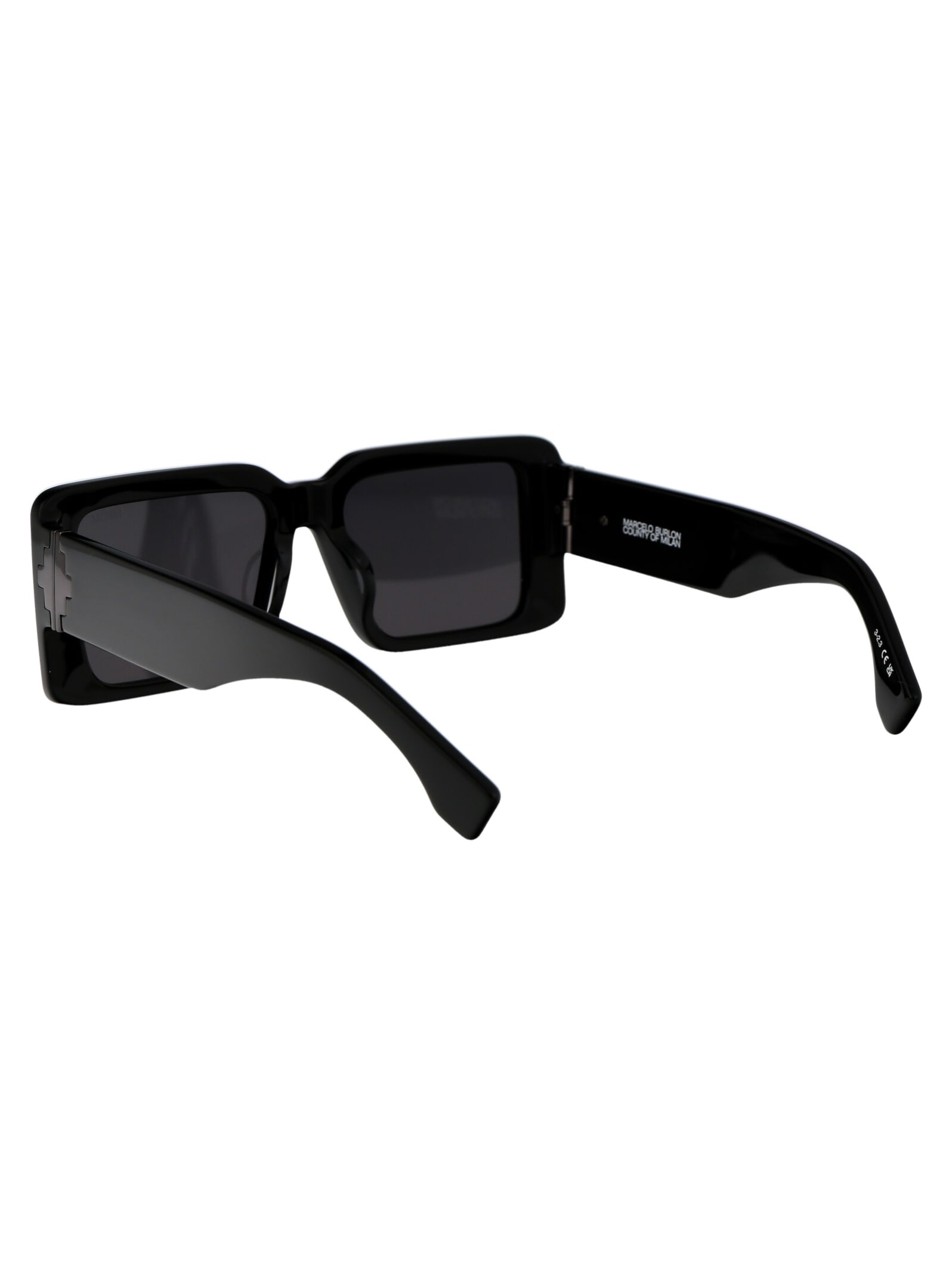 Shop Marcelo Burlon County Of Milan Sicomoro Sunglasses In 1007 Black