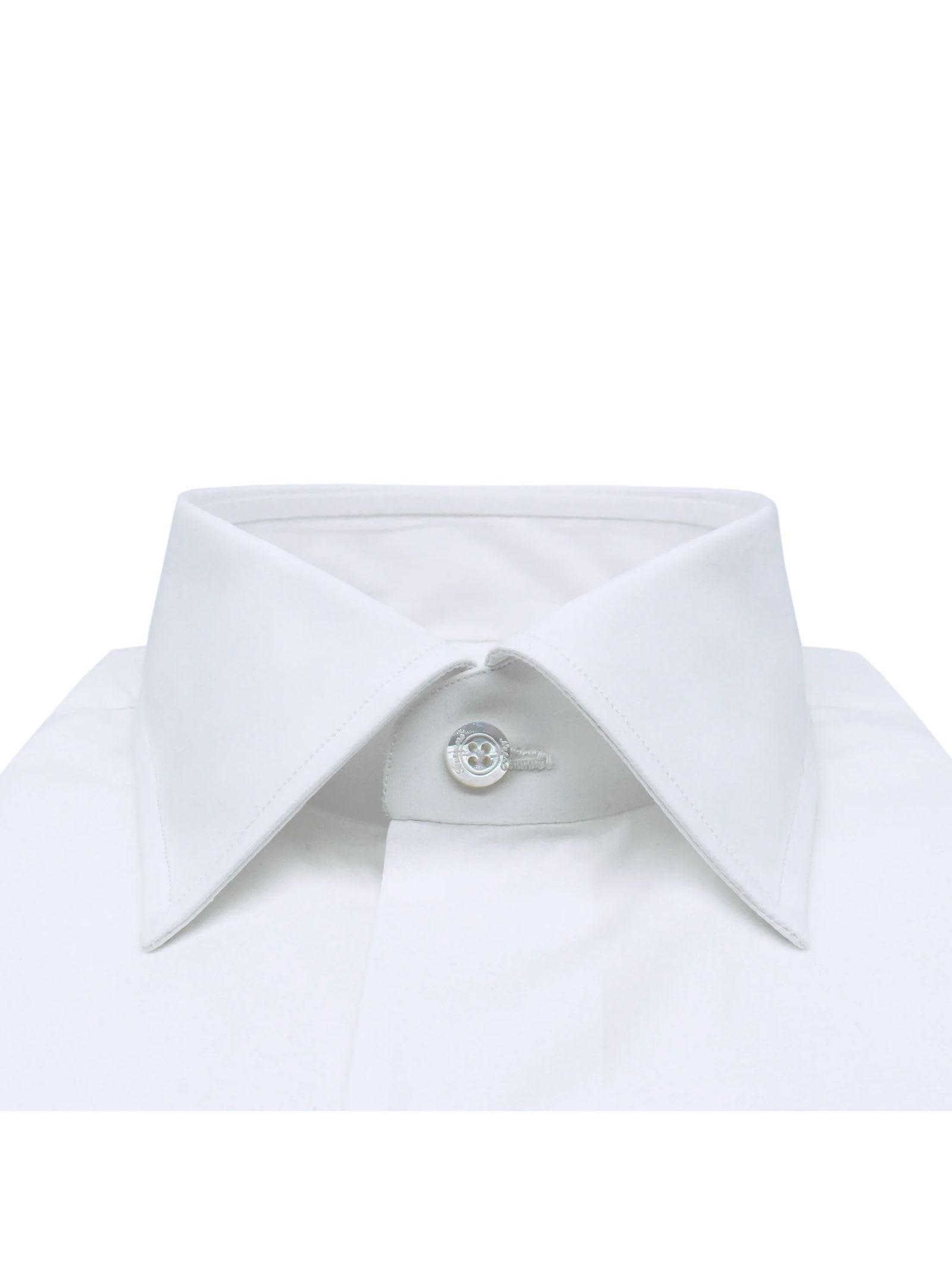 Shop Finamore White Cotton Shirt
