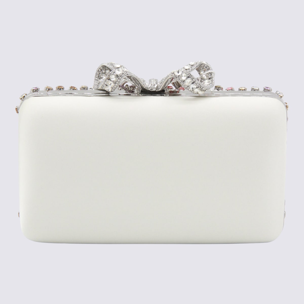 Self-portrait Multicolor Crystal Bag In Red