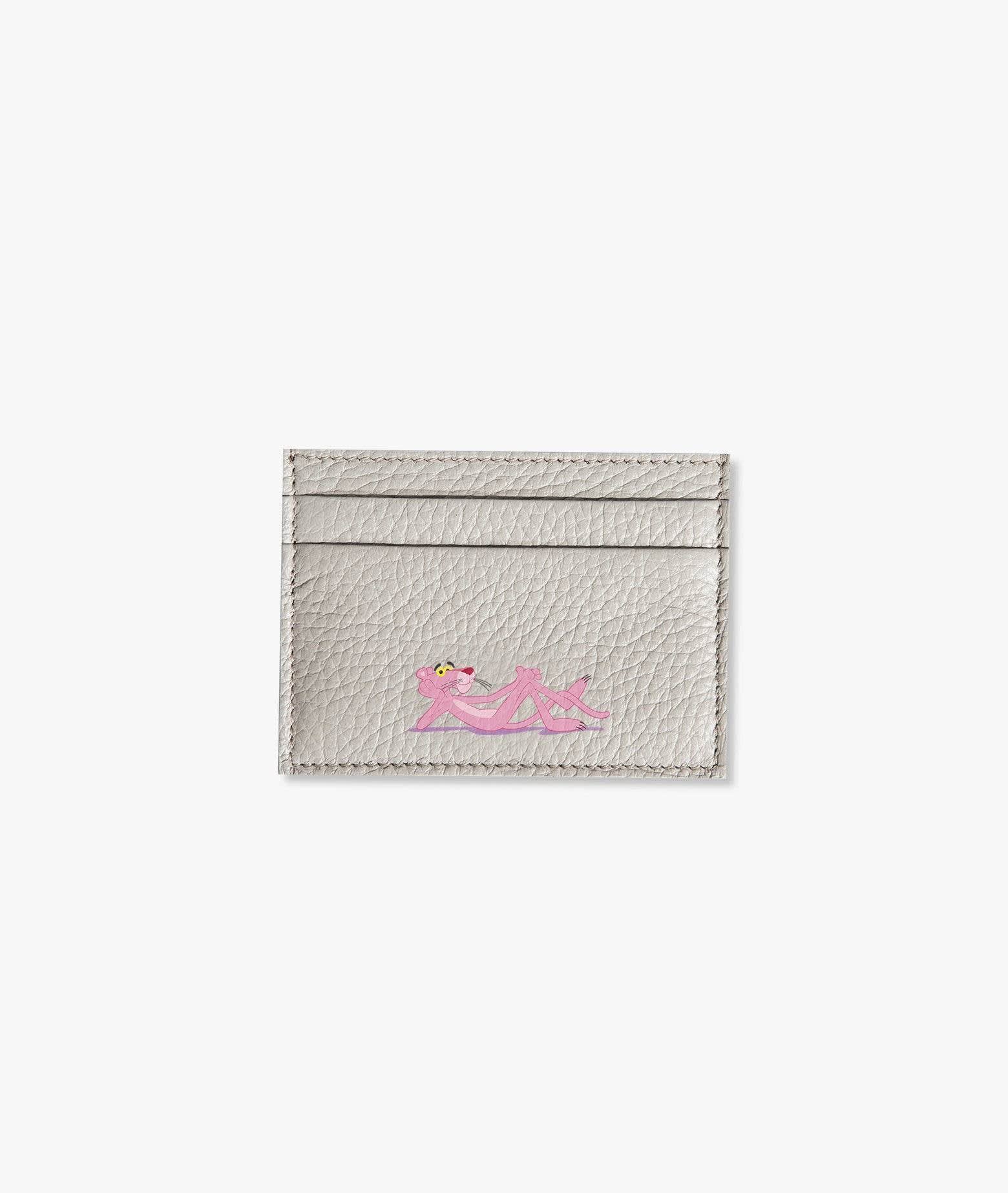 Larusmiani Card Holder Pink Panther Wallet In Lightgray