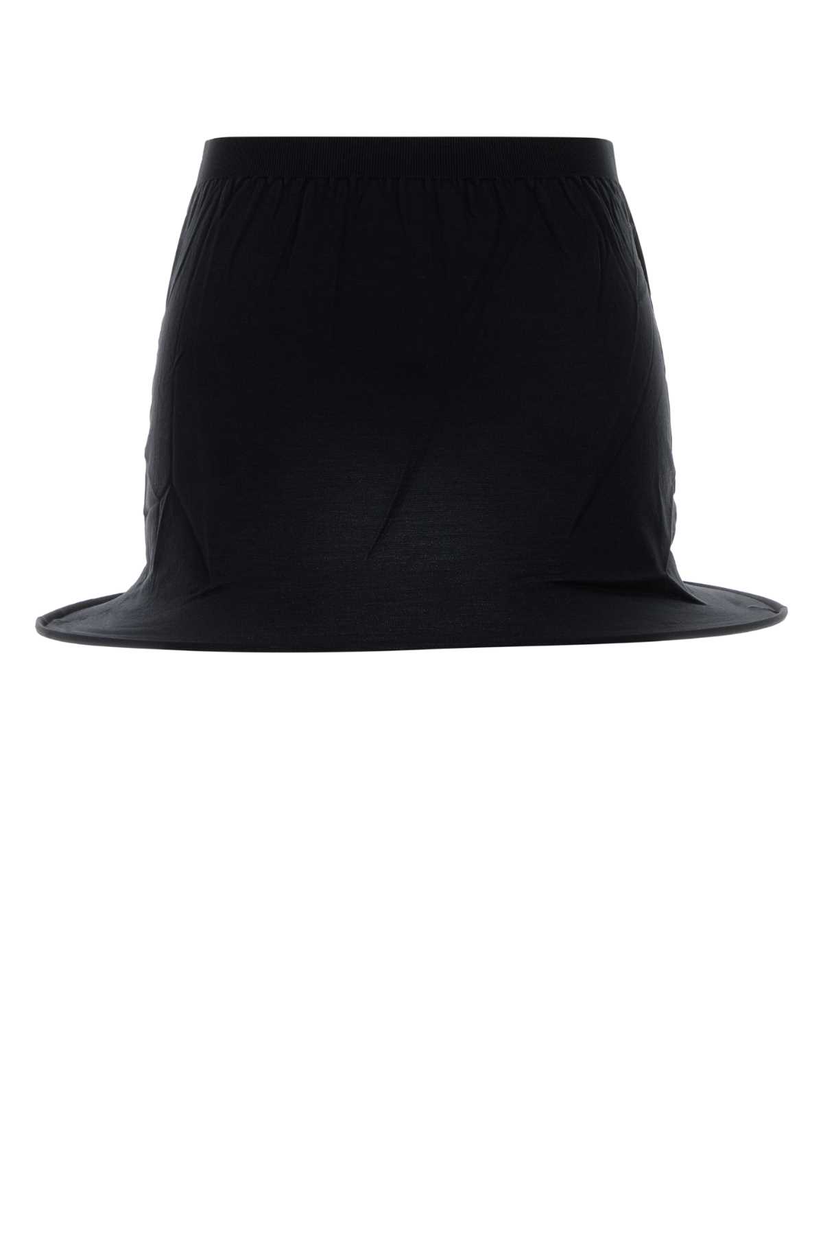 Gimaguas Black Nylon Fina Mini Skirt