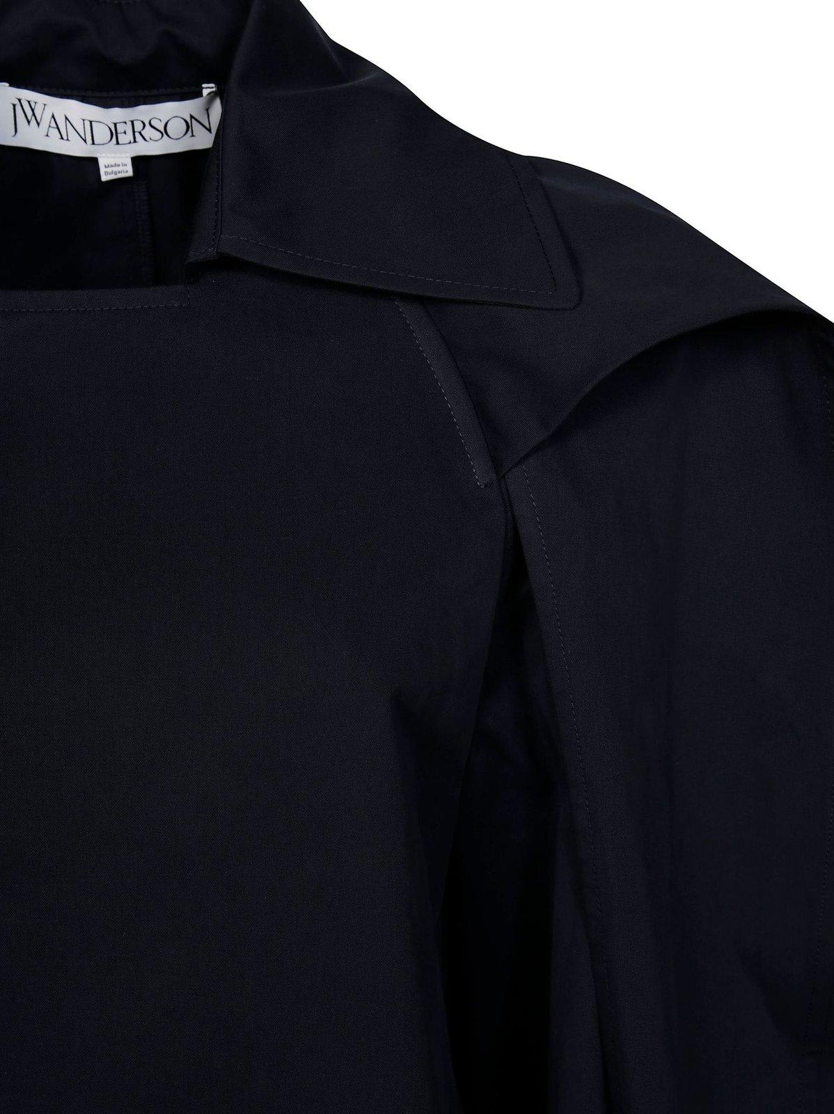 Jw Anderson J. W. Anderson Asymetric Cape Trench Coat In Blue