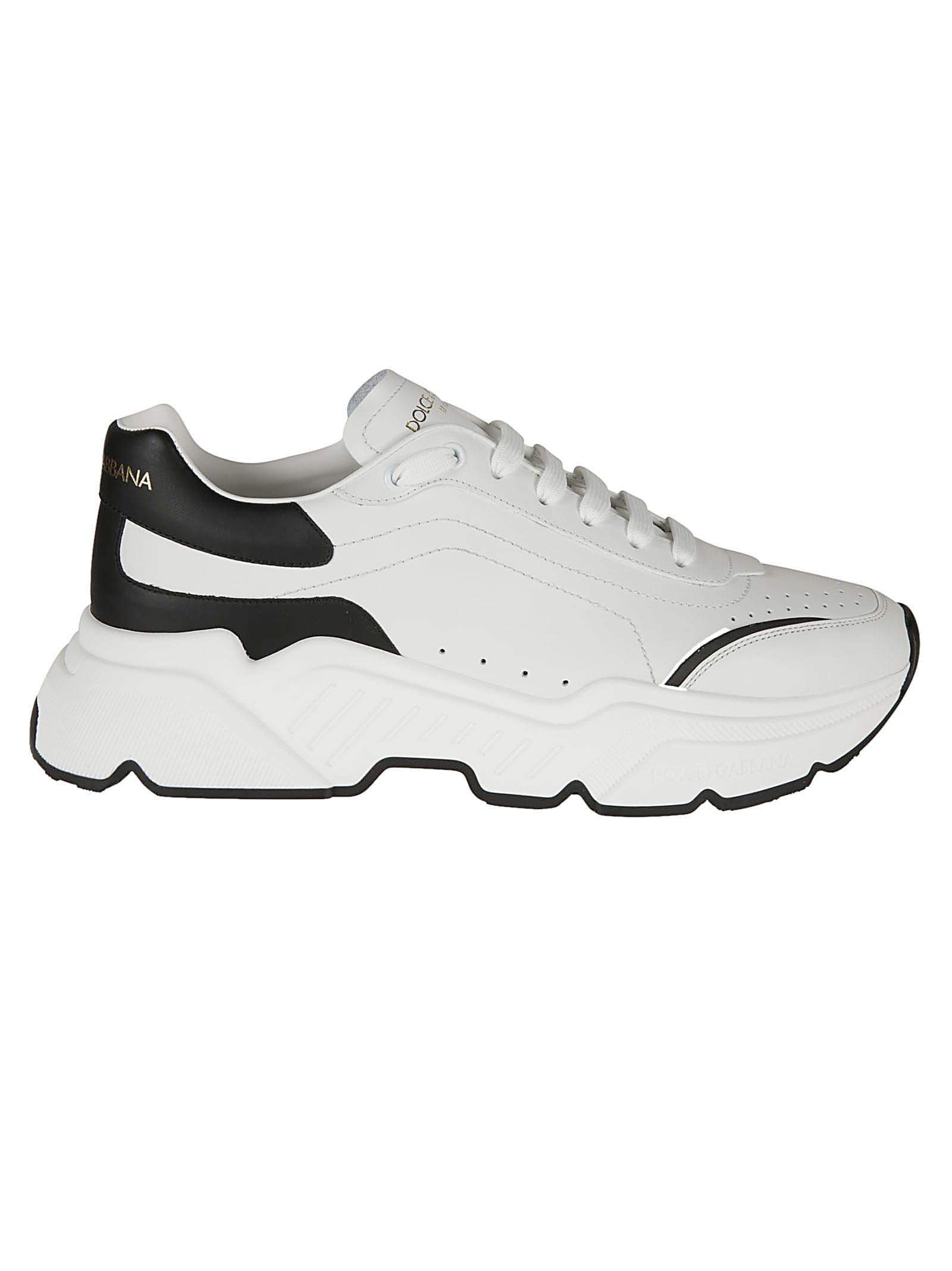 Dolce & Gabbana Dolce And Gabbana White And Black Daymaster Sneakers In