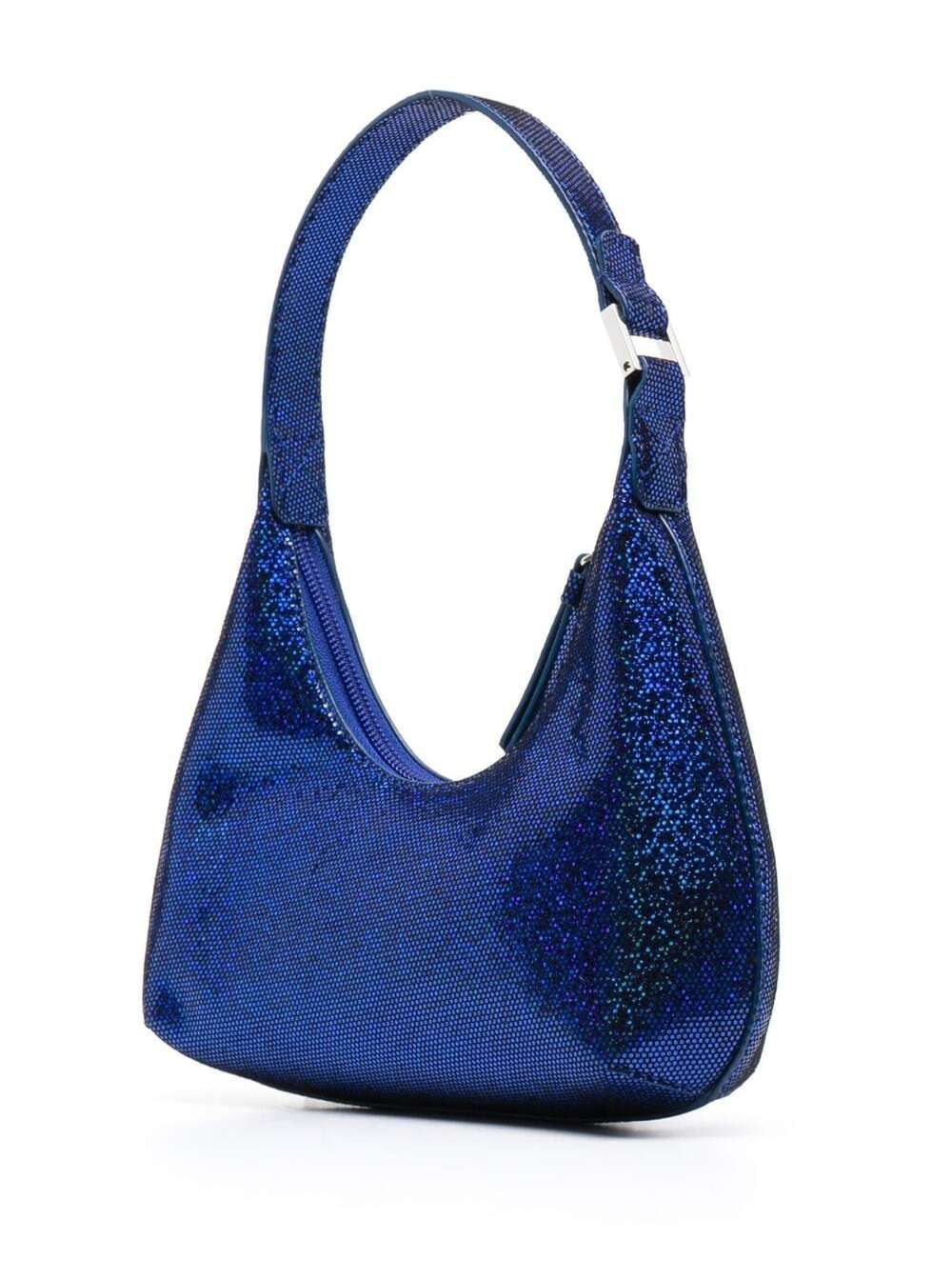 By Far Blue Baby Amber Mini Bag Disco Dot Leather Effect Woman In Blu