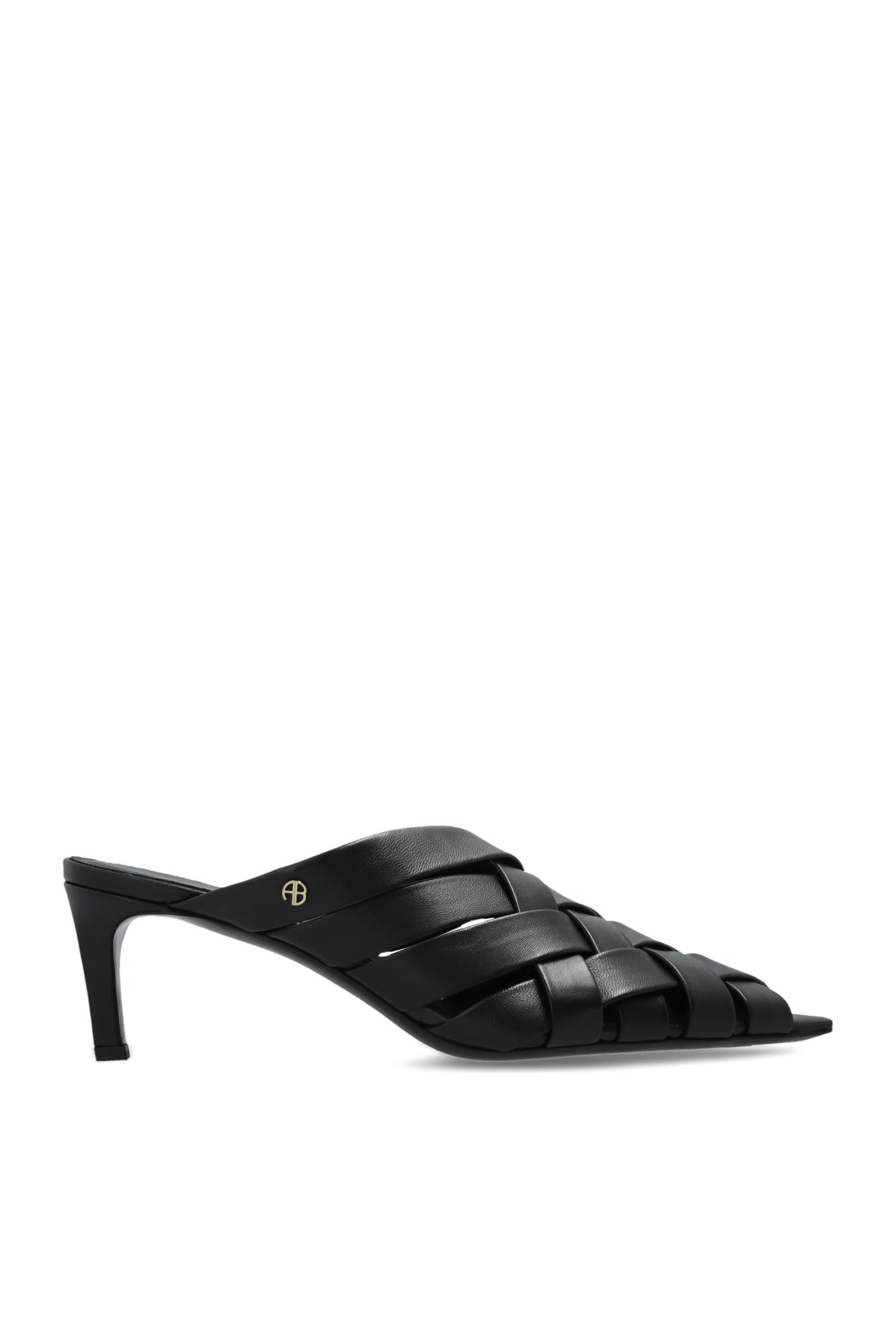Anine Bing Heeled Mules Eve In Black