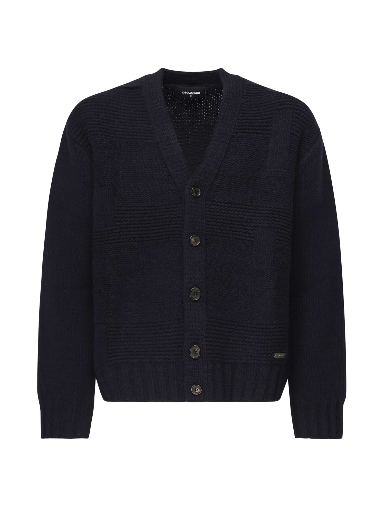 Dsquared2 Wool Sweater Featuring Ribbed Cuffs And Hem In Black
