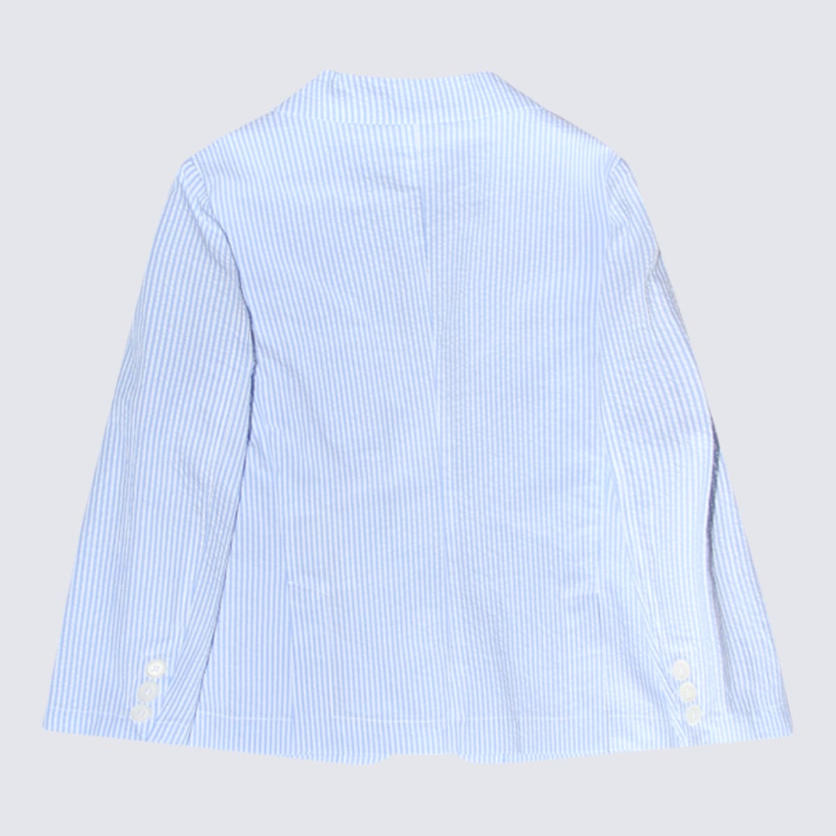 Il Gufo Kids' Light Blue Cotton Blazer In Clear Blue