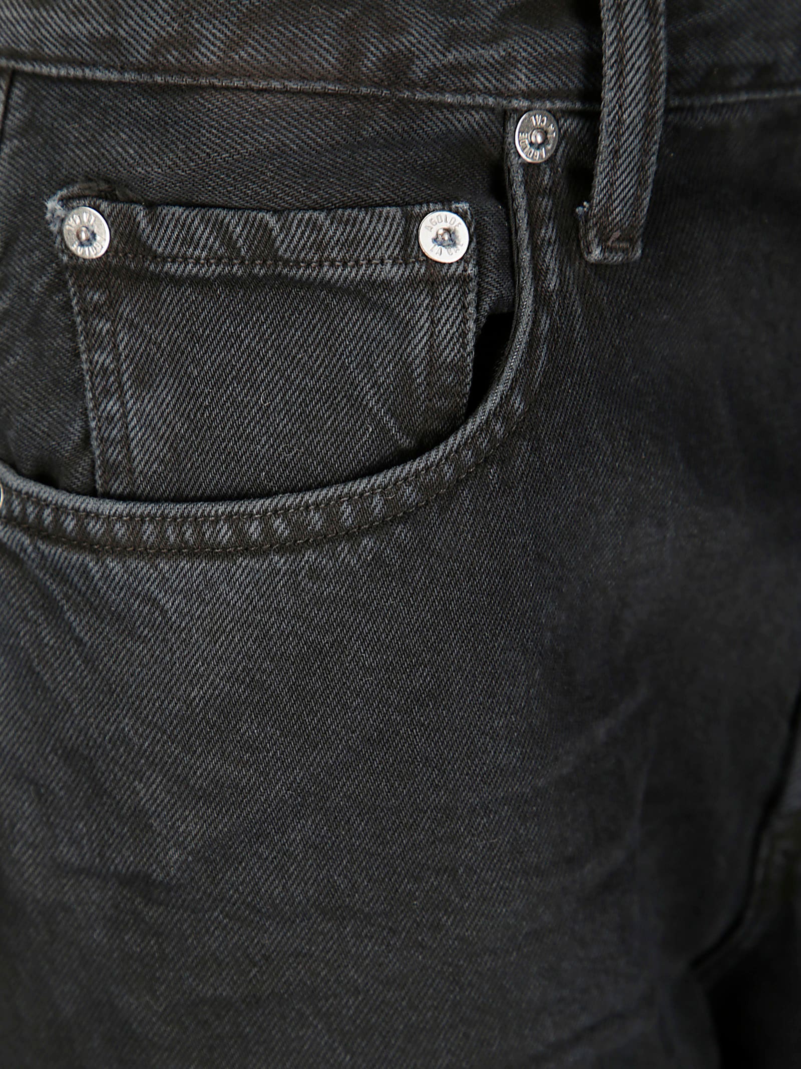 Agolde Low Slung Baggy Jeans In Black
