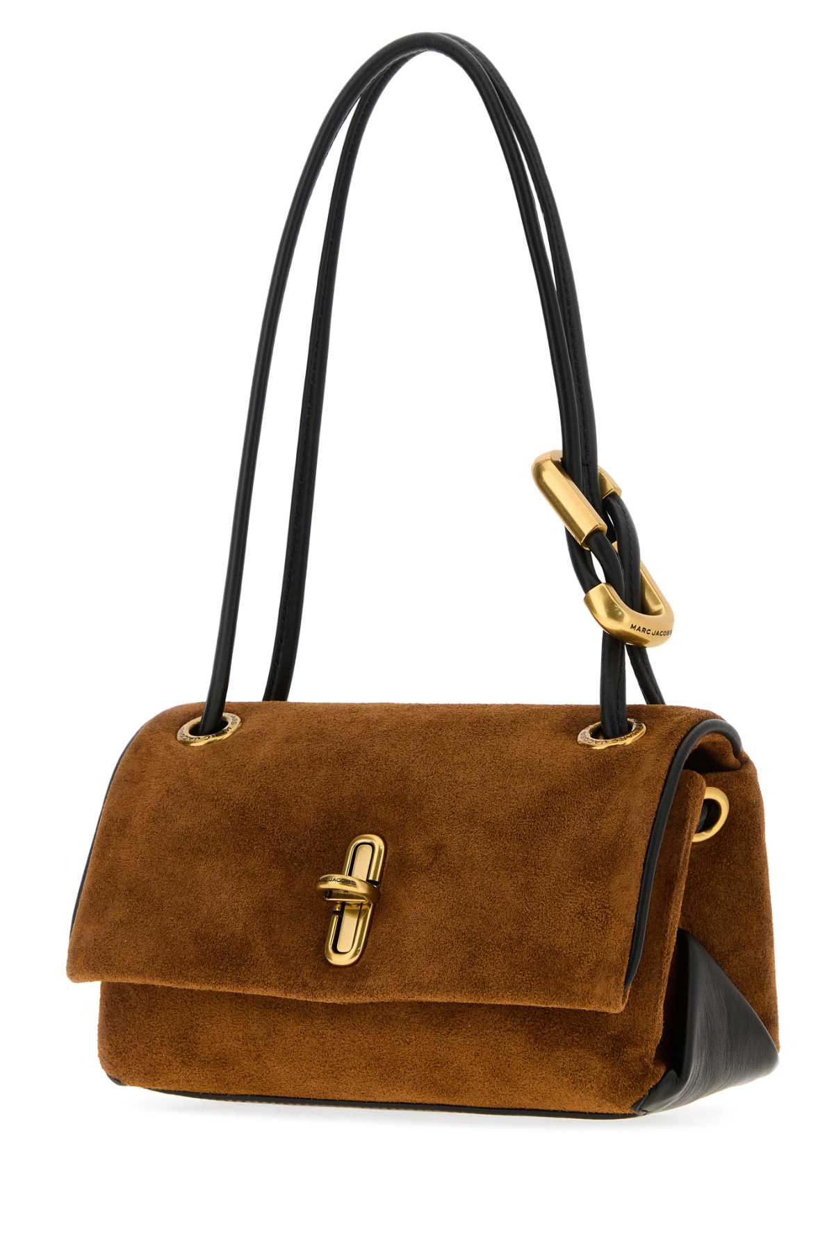 Marc Jacobs Caramel Suede The Quilted Mini Dual Shoulder Bag In Brown