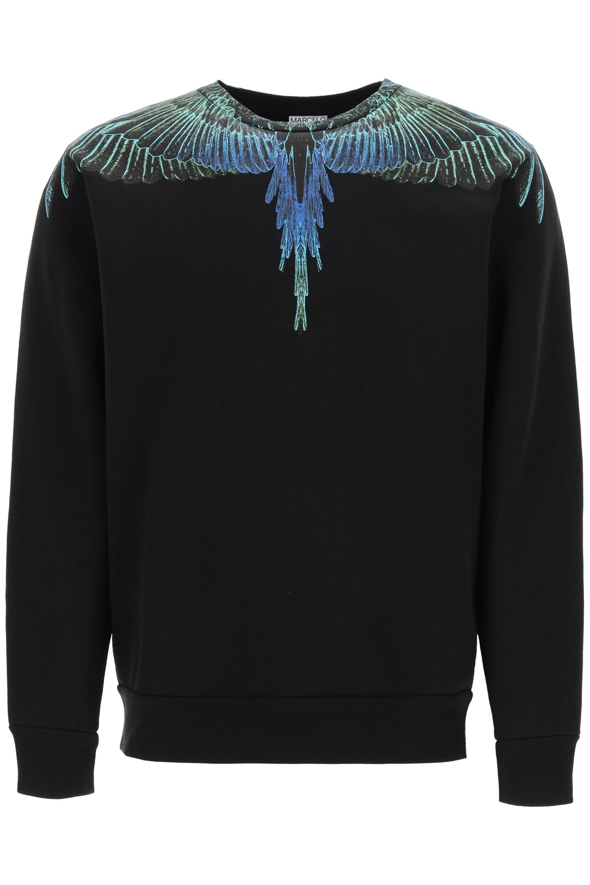 MARCELO BURLON COUNTY OF MILAN WINGS PRINT CREW NECK SWEATSHIRT,CMBA009R21FLE001.1069