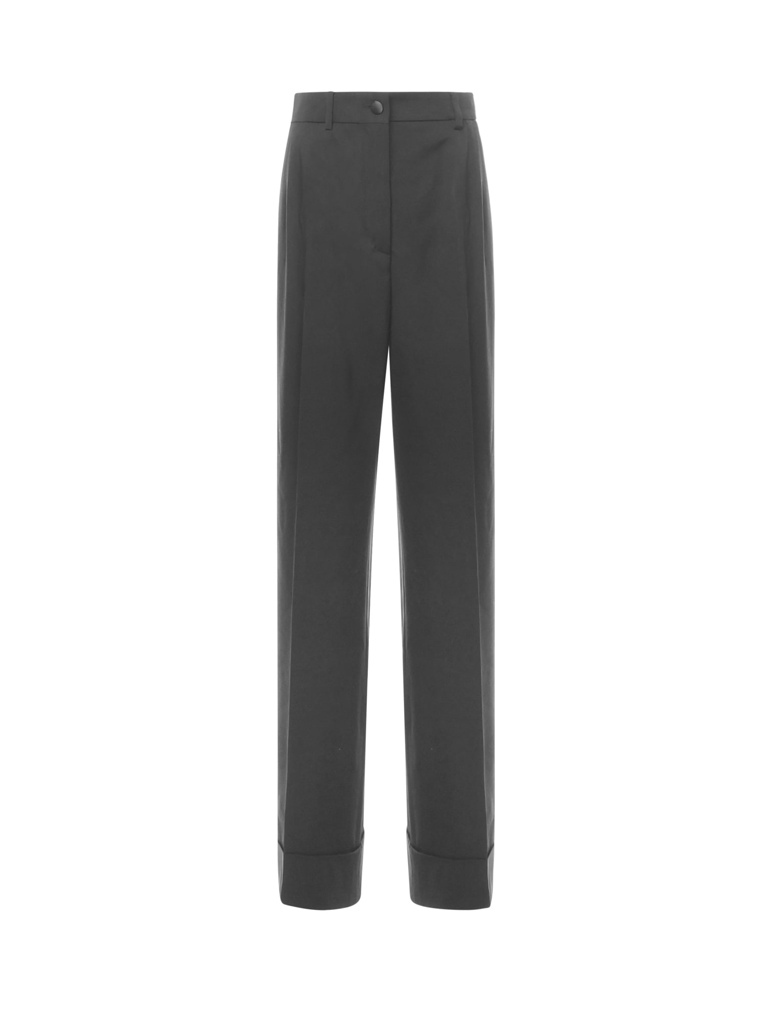 Dolce & Gabbana Two-way Stretch Wool Trousers In Black
