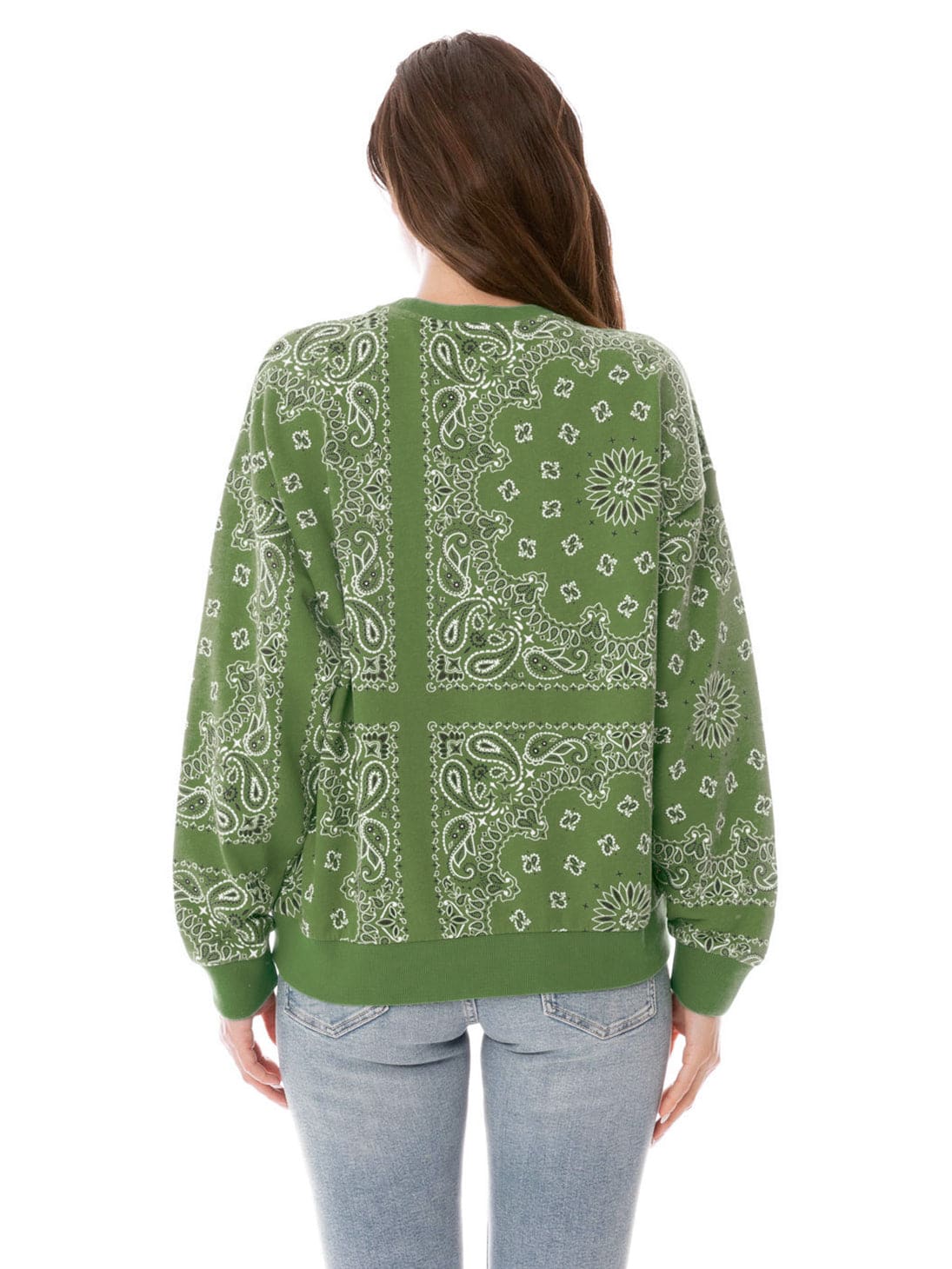 Shop Mc2 Saint Barth Woman Cotton Sweatshirt Stardust With Bandanna Print
