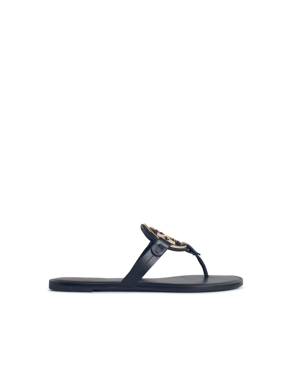 miller Sandals With pavé In Black Leather