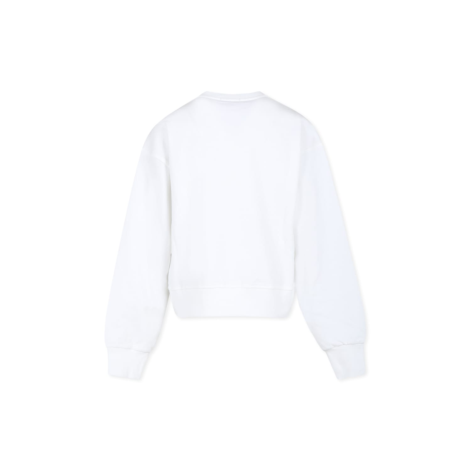 Shop Pinko White Sweatshirt For Girl With Logo