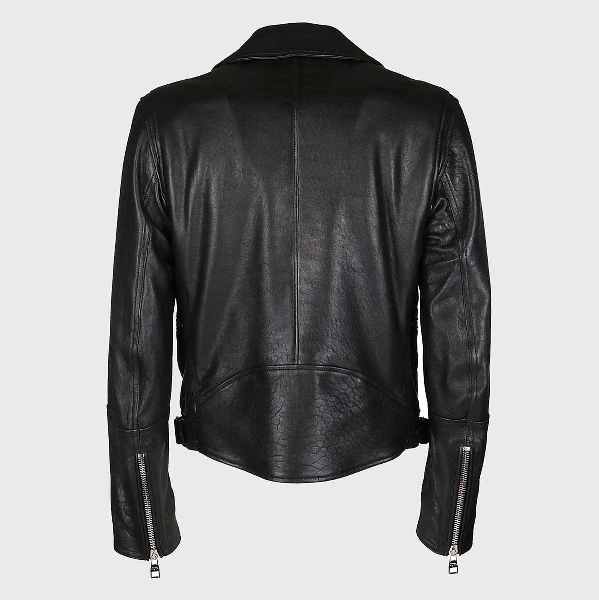 Alexander Mcqueen Black Leather Biker Jacket