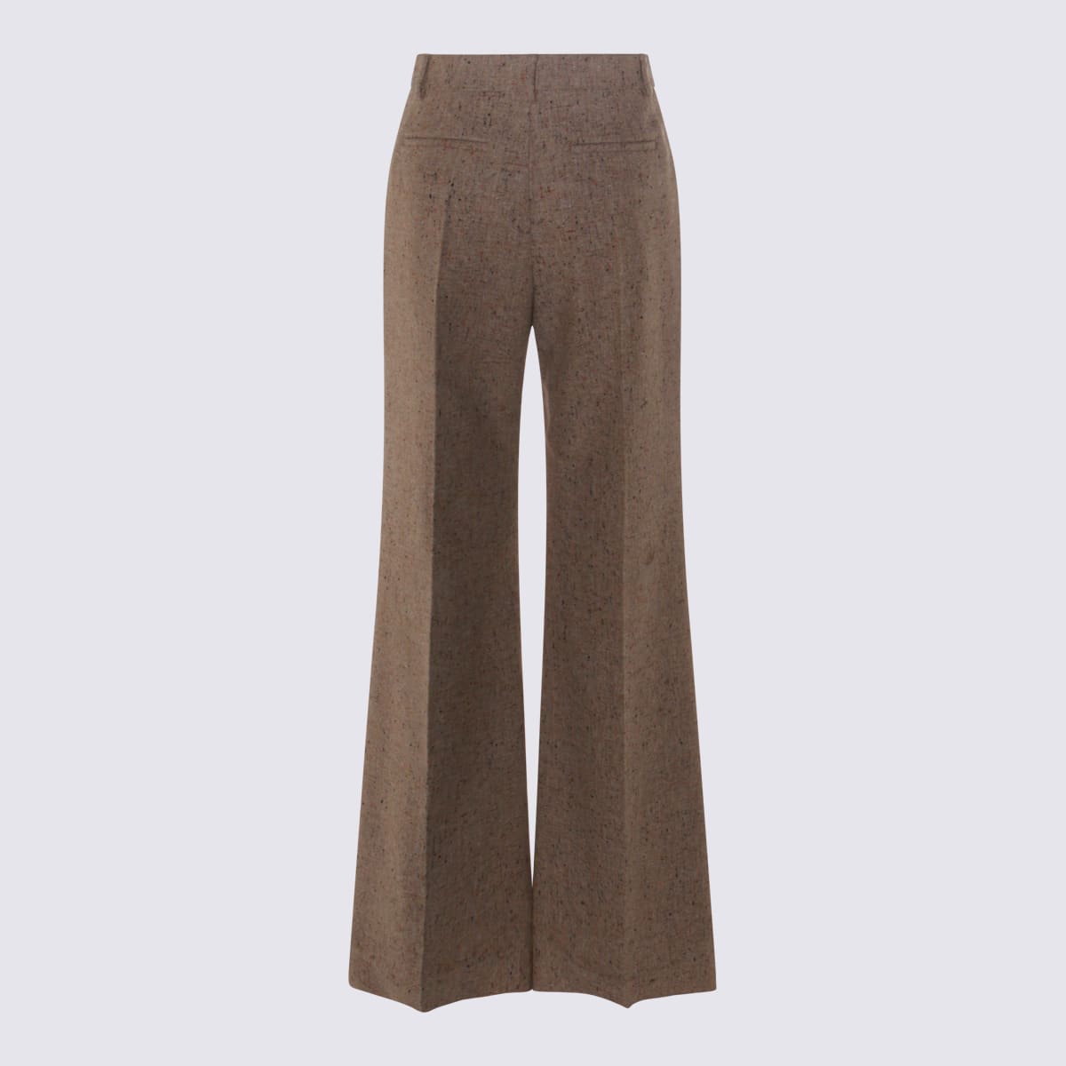Valentino Wide-leg High Waist Trousers Pleats In Multi