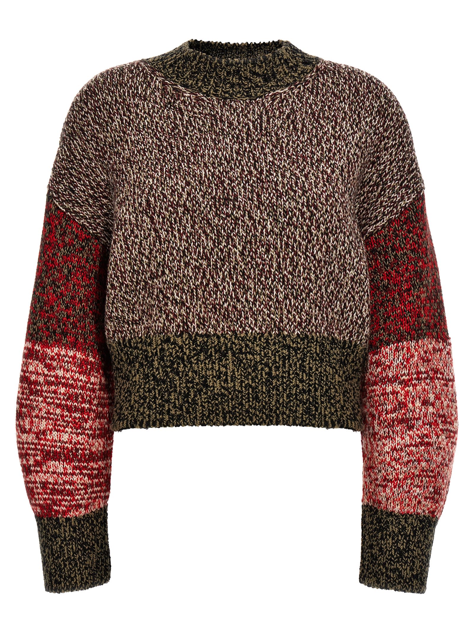 Shop Loewe Mouliné Wool Sweater In Multicolor