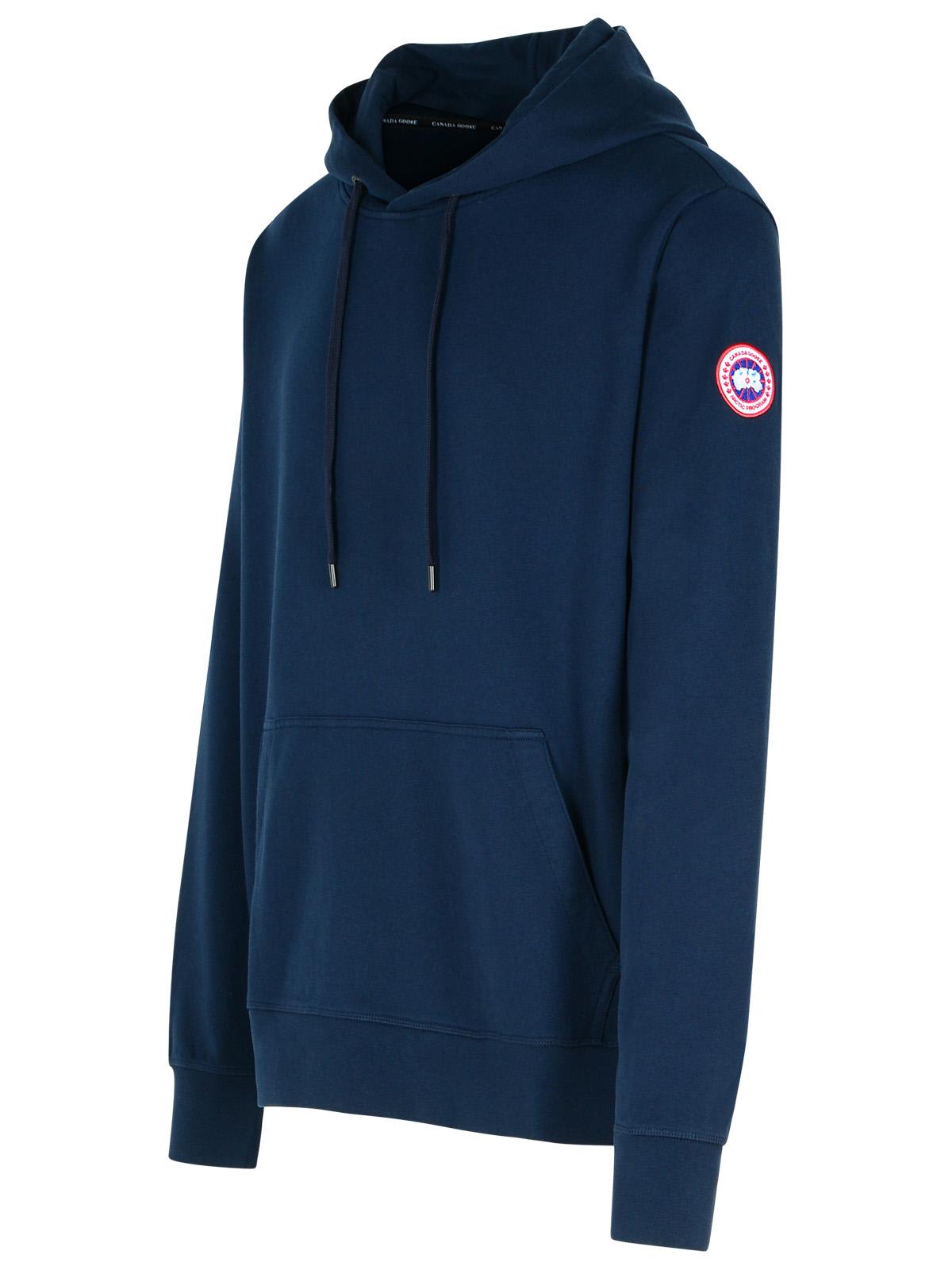 Shop Canada Goose Huron Navy Cotton Sweatshirt