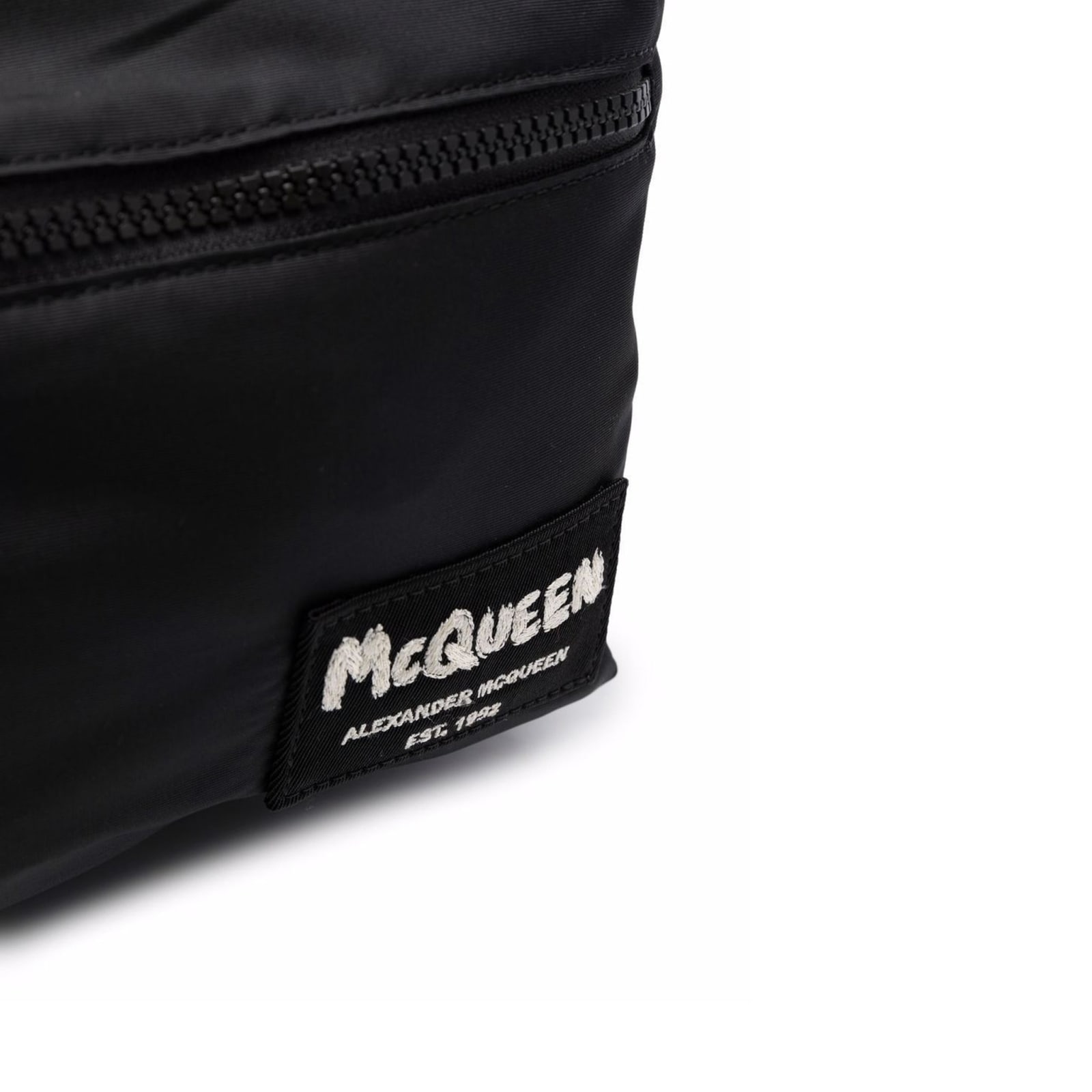 Shop Alexander Mcqueen Logo Backpack In Black