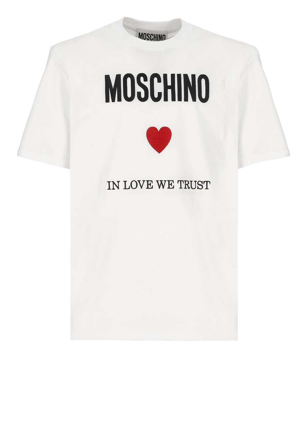 Shop Moschino Cotton T-shirt In White