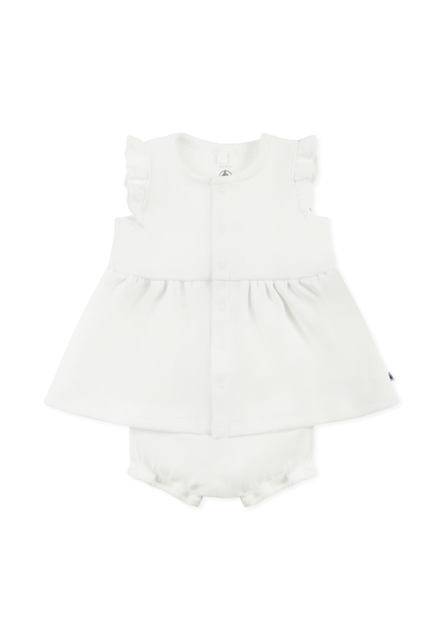 Petit Bateau White Dress For Baby Girl