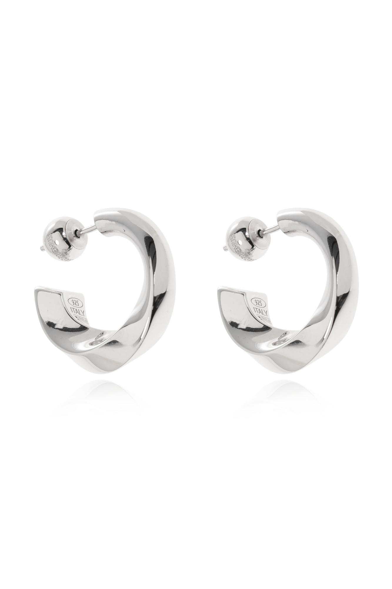 Jacquemus The Tourni Hoops Earrings In Silver