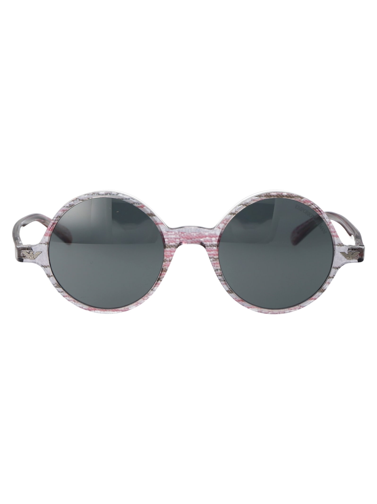 Shop Emporio Armani 0ea 501m Sunglasses In 60196g Crystal Pink Pattern