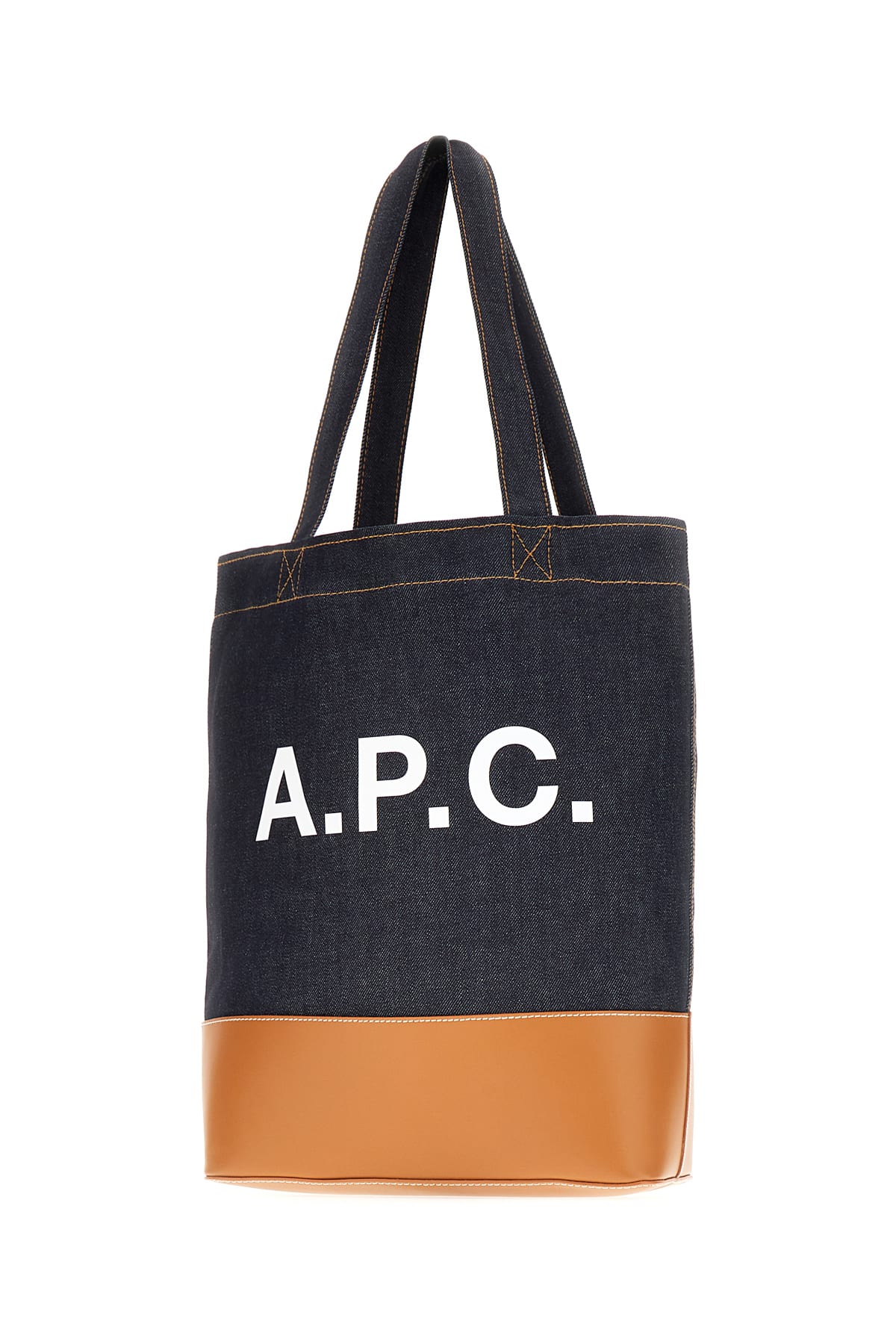 Shop Apc Denim Axel Shoulder Bag In Caramel