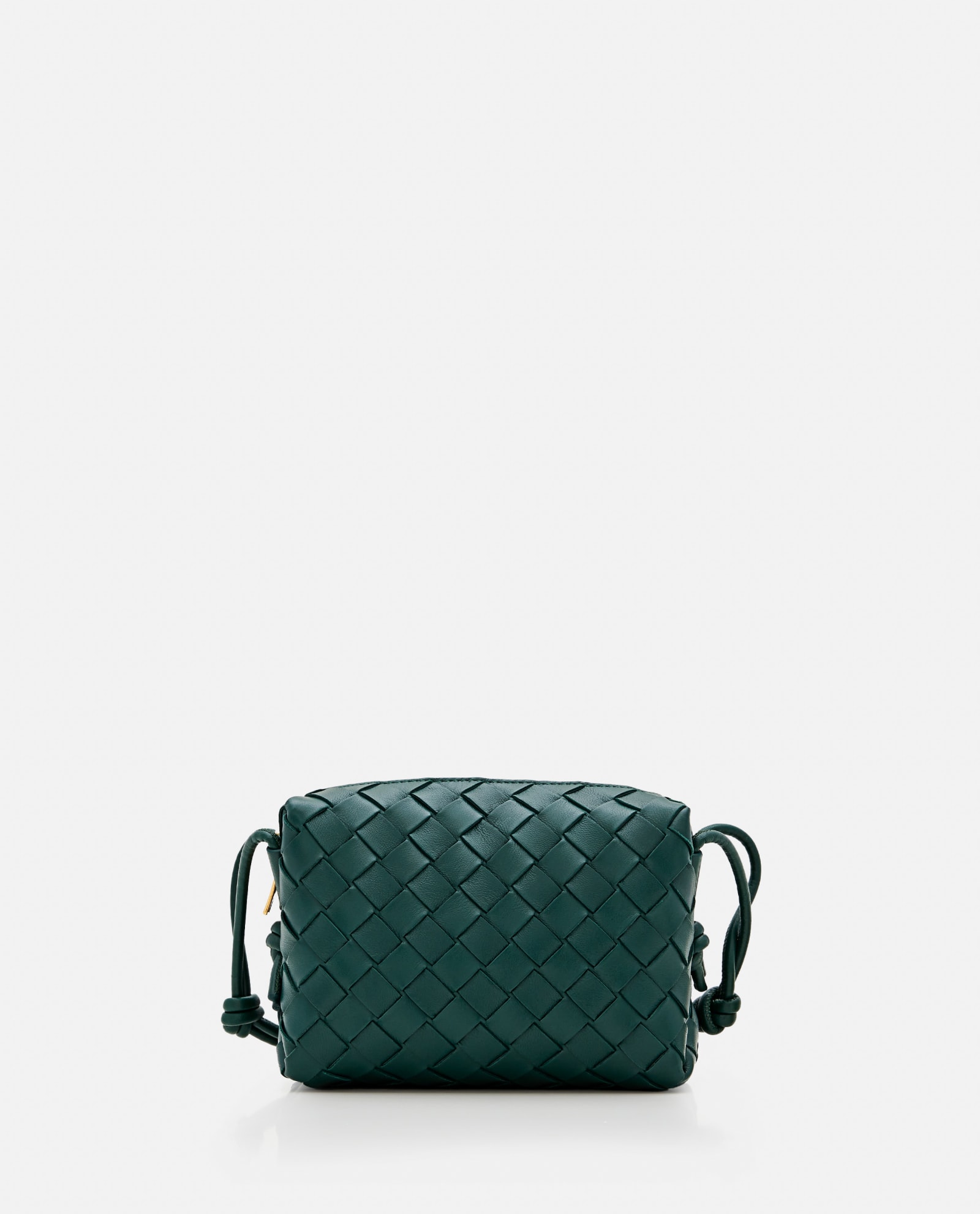 Bottega Veneta Mini Loop Leather Camera Bag In Green