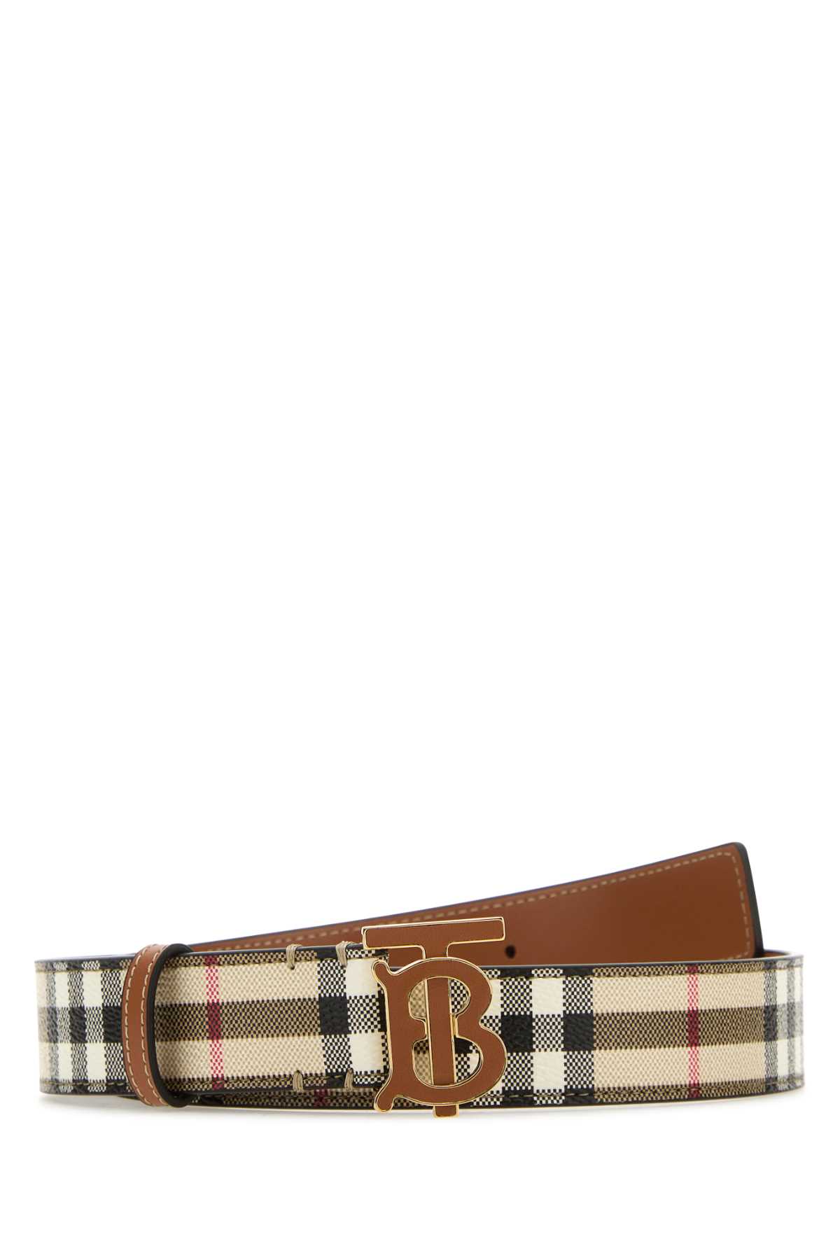 Shop Burberry Printed Canvas Belt In Vcheckbriarbrown