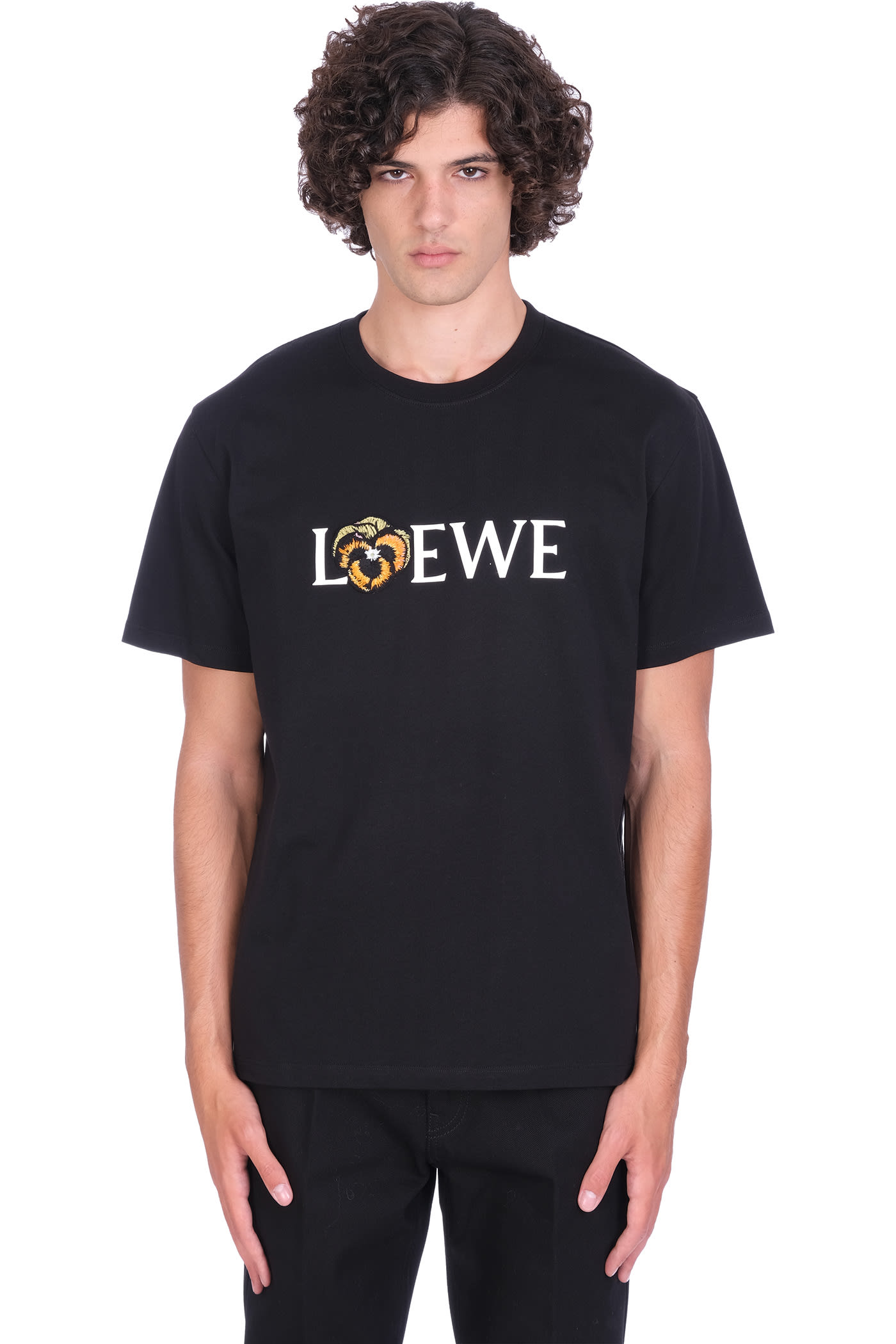 Loewe T-shirt In Black Polyester