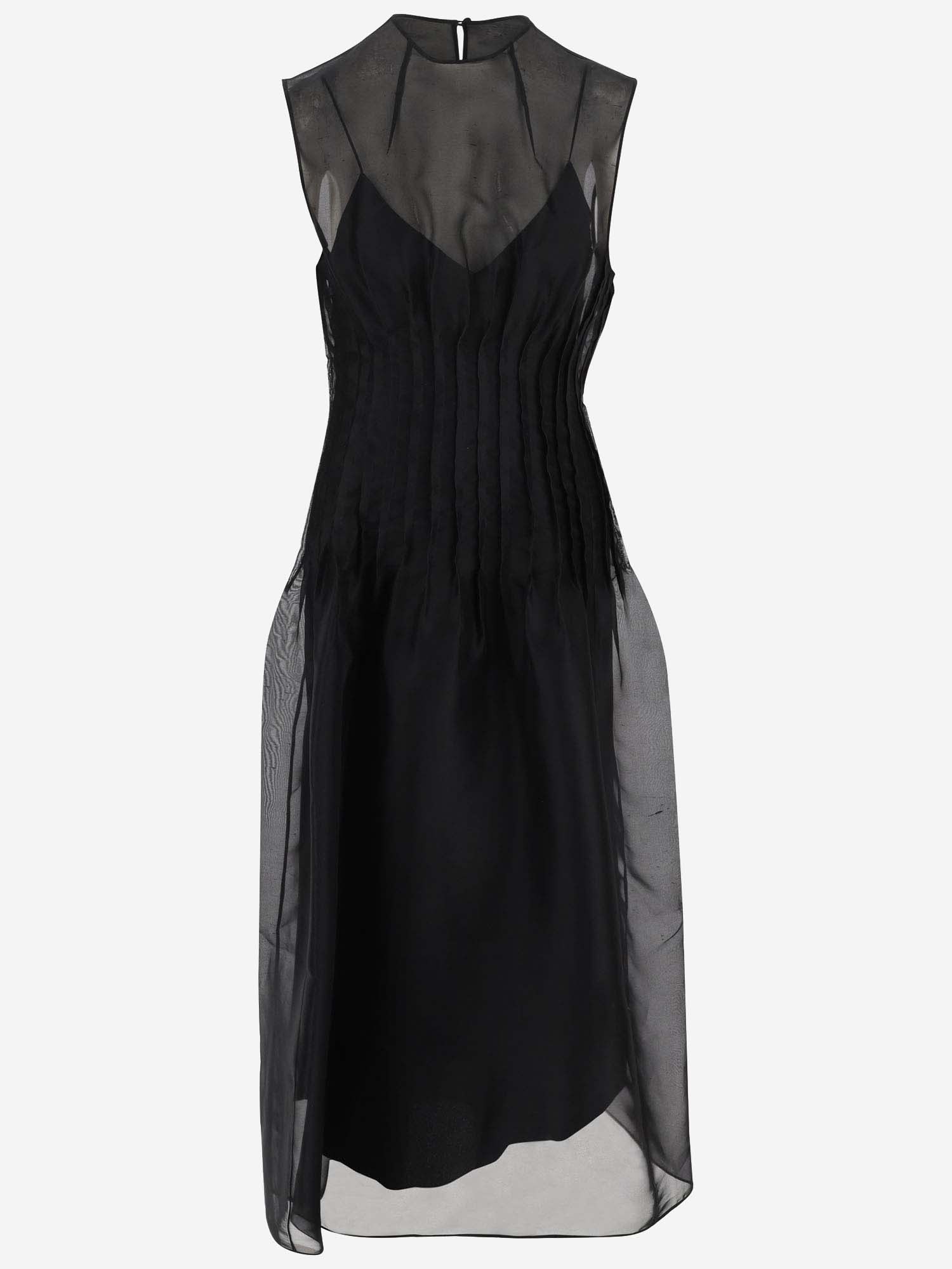 Shop Khaite Wes Silk Dress In Black