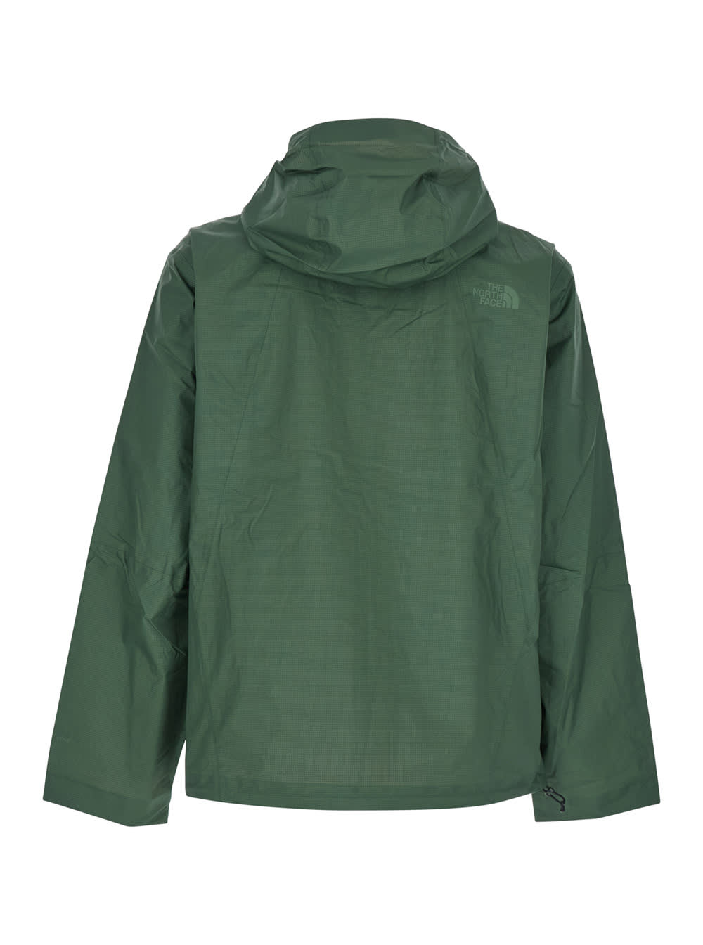 The North Face Green Jacket With Logo Printed On The Front In Tech Fabric Man In Green