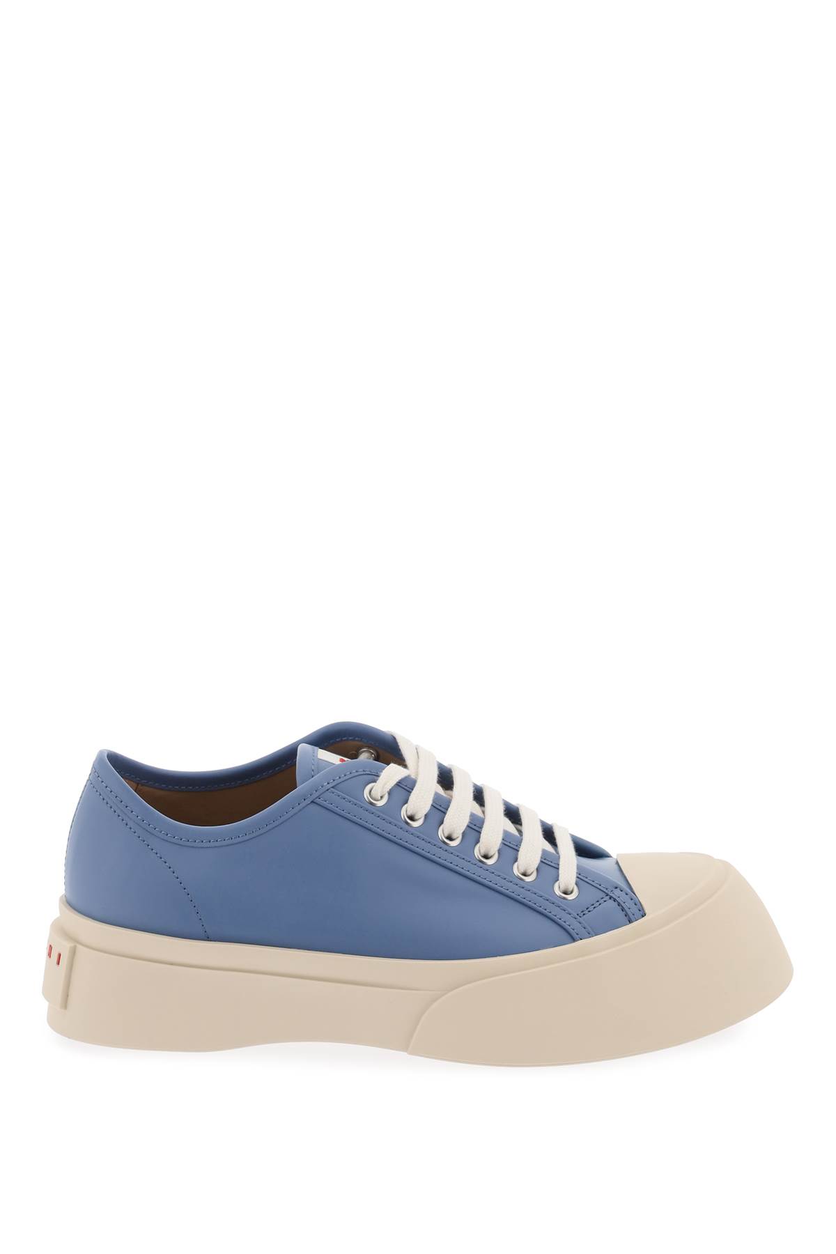 Shop Marni Leather Pablo Sneakers In Gnawed Blue
