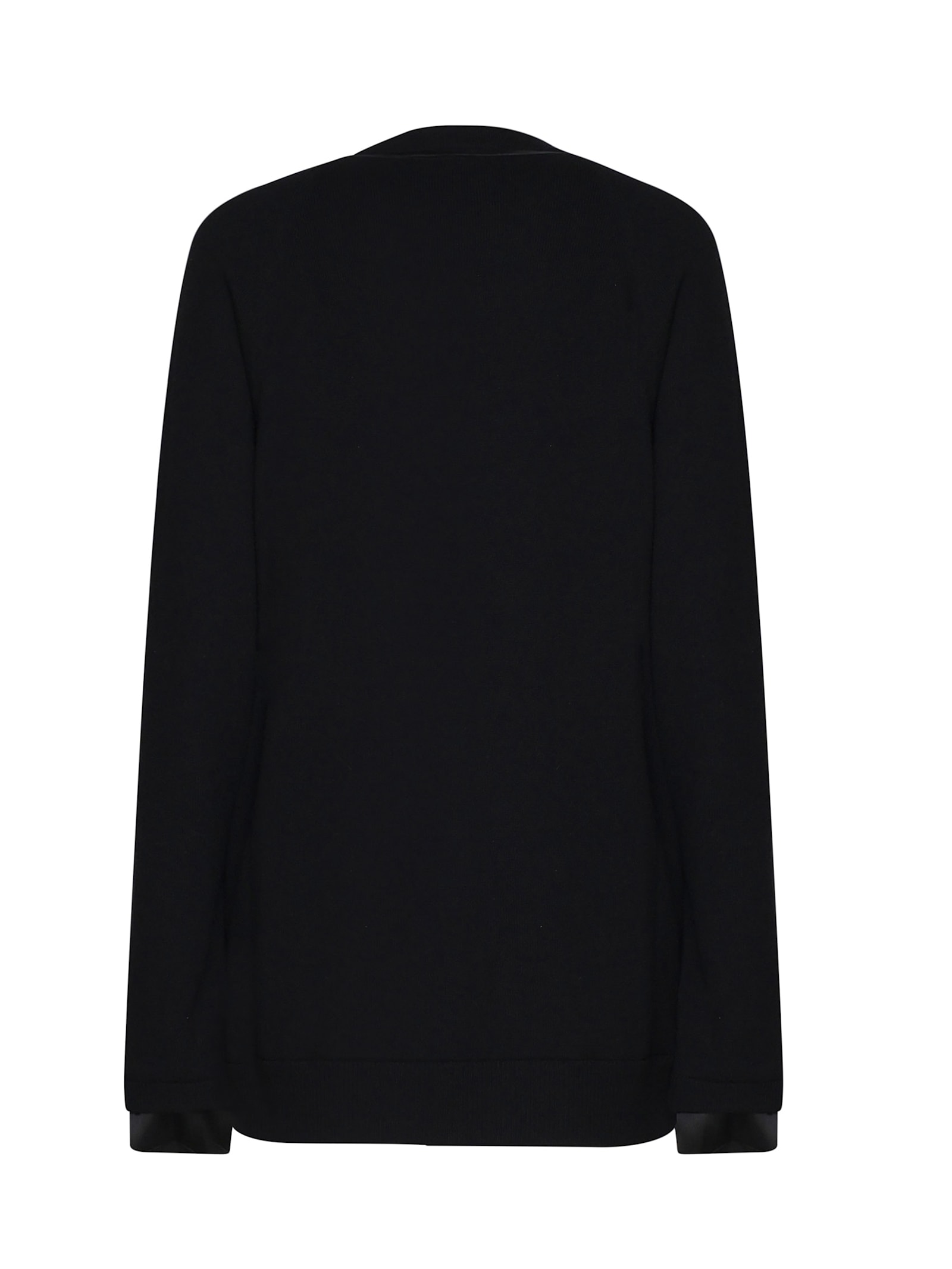 Shop Saint Laurent Long Cardigan In Pure Wool In Black