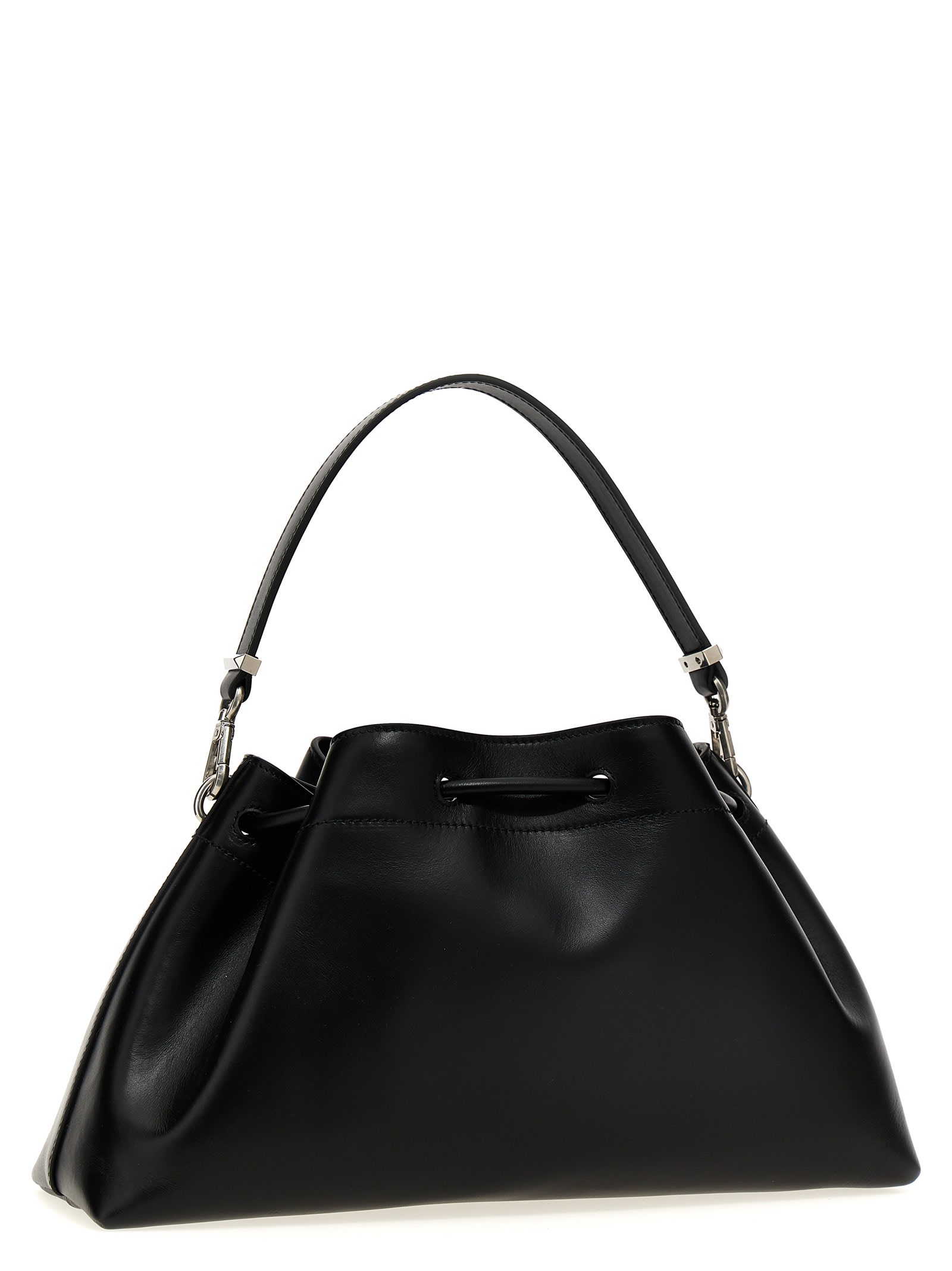 Shop Jimmy Choo Cinch M Shoulder Bag In Black