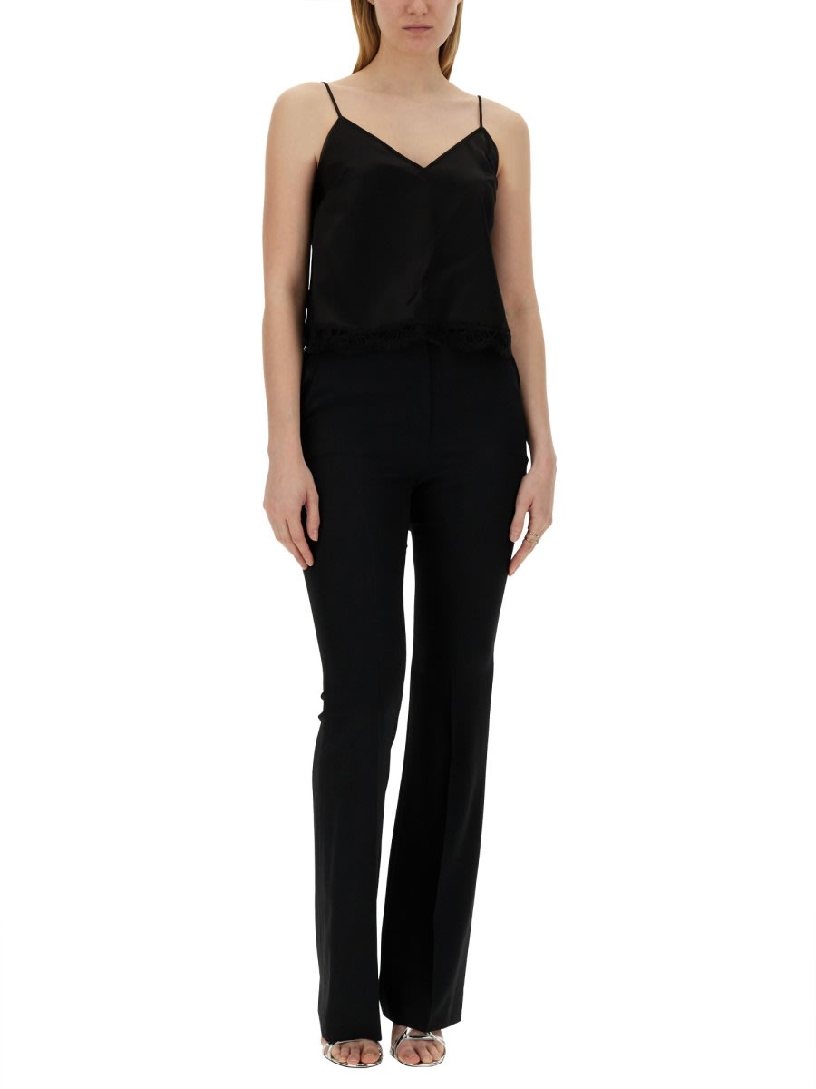 Shop Alexander Mcqueen Top With Thin Straps In Black