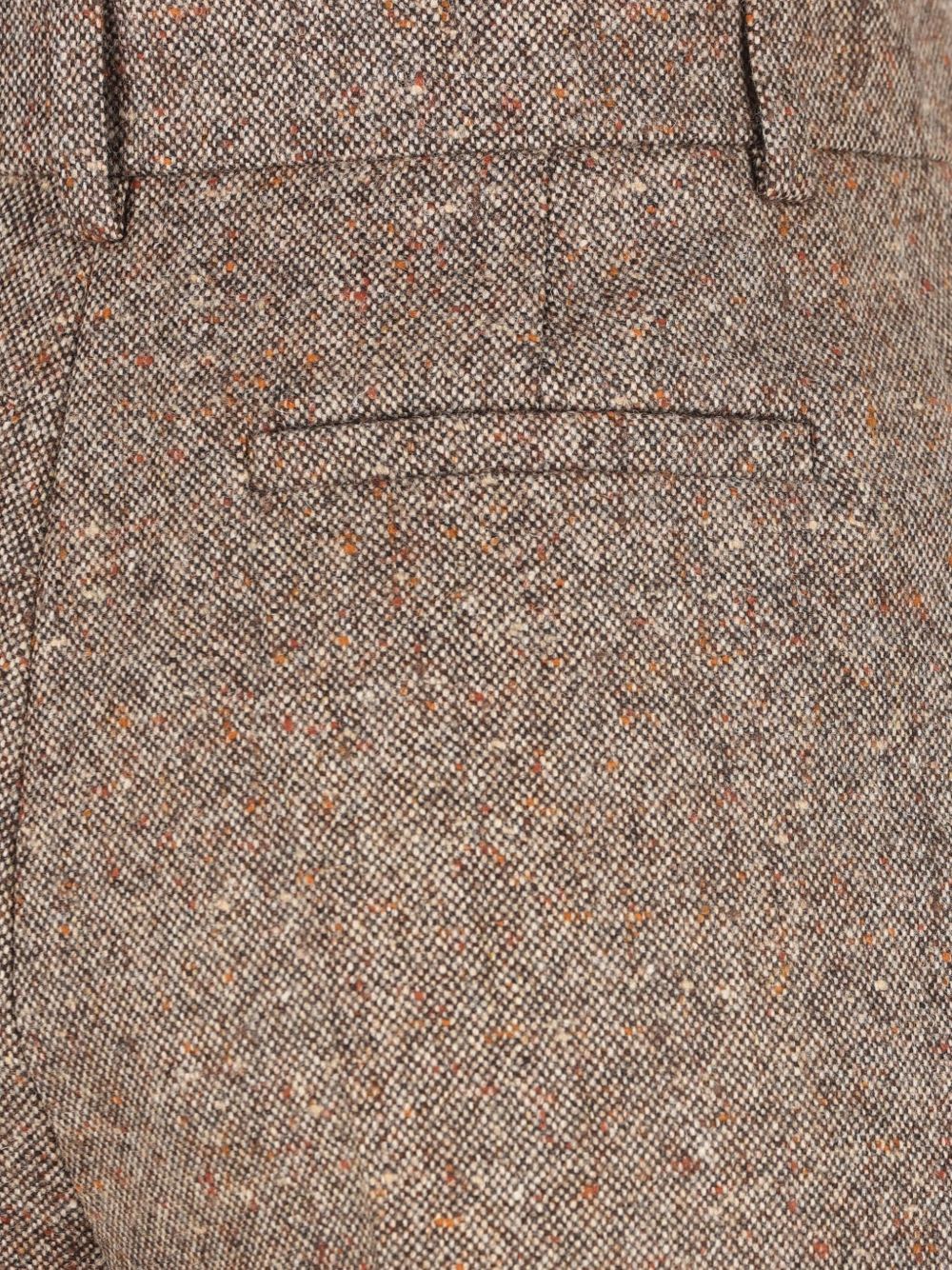 Valentino High Waist Wide Leg Trousers With Pleats In Brown