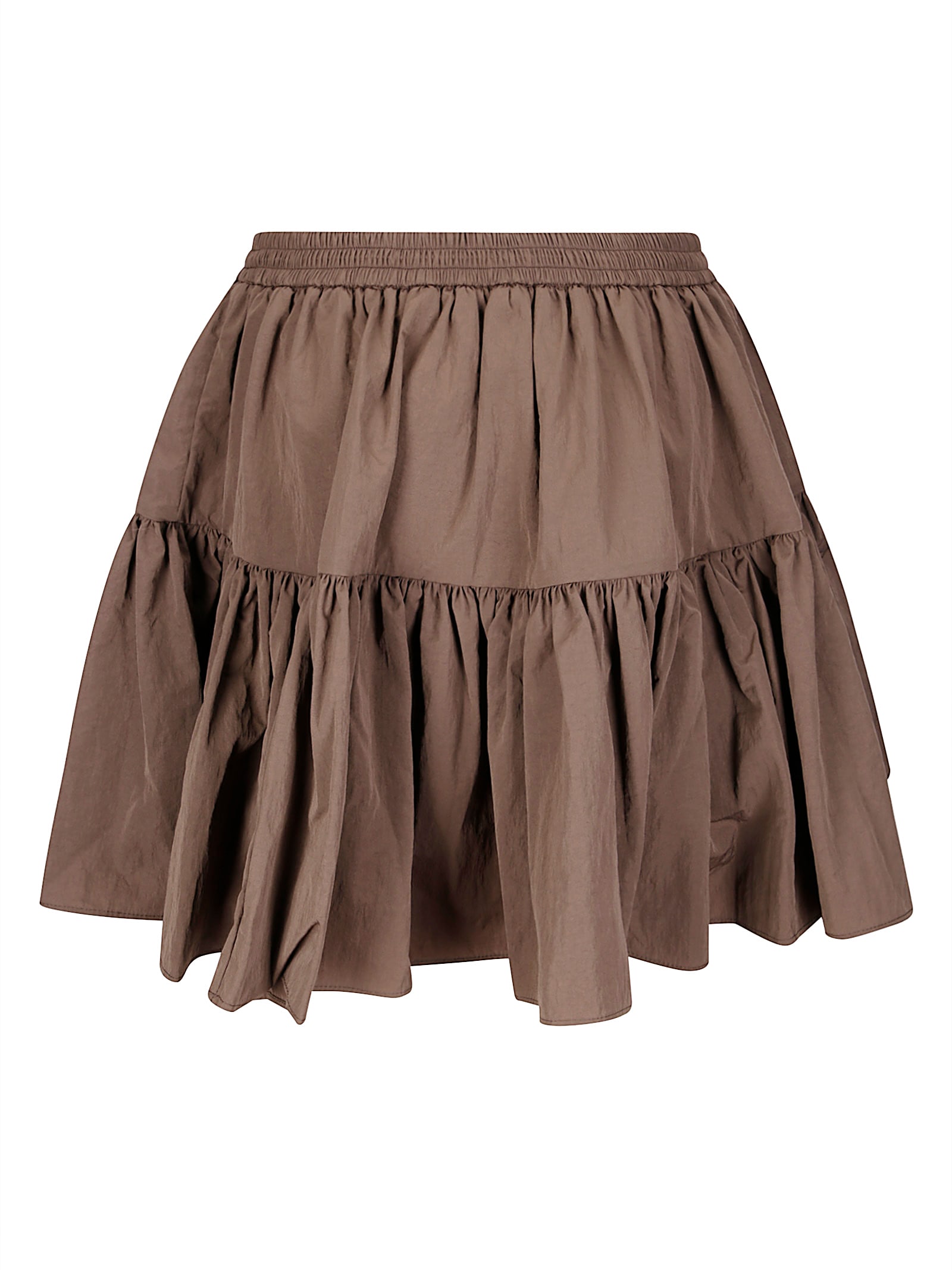 Cecilie Bahnsen Blair Skirt Recycled Taffeta In Brown
