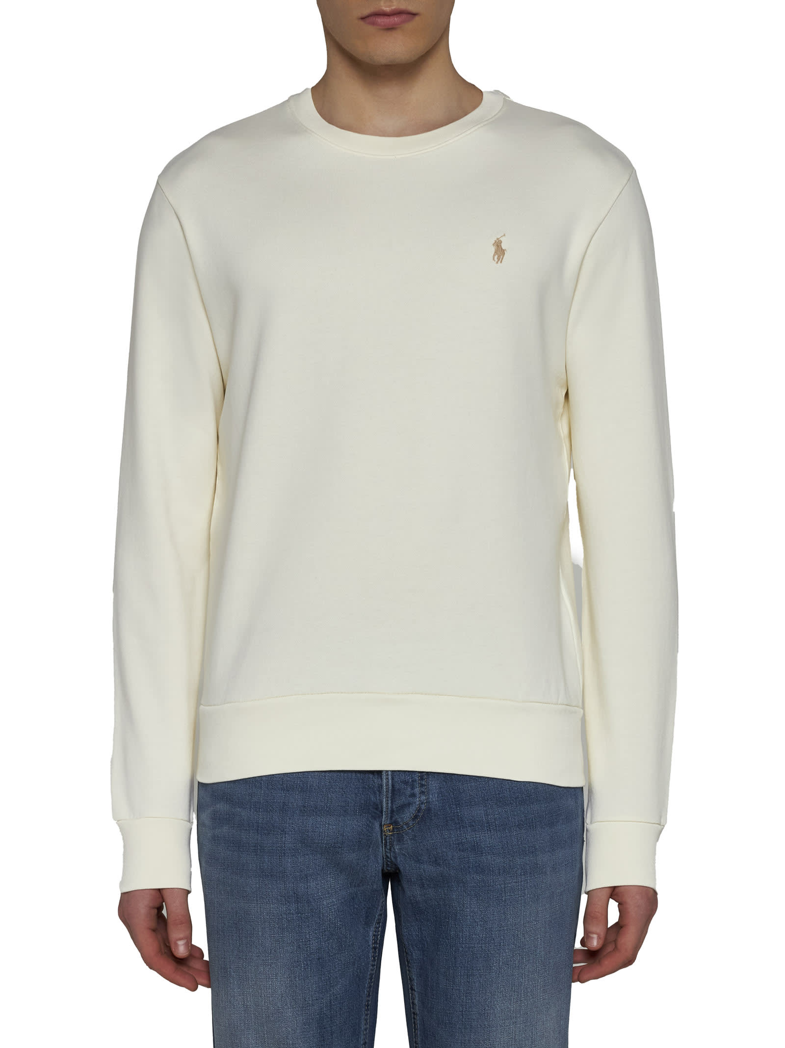 Shop Polo Ralph Lauren Sweater In Clubhouse Cream