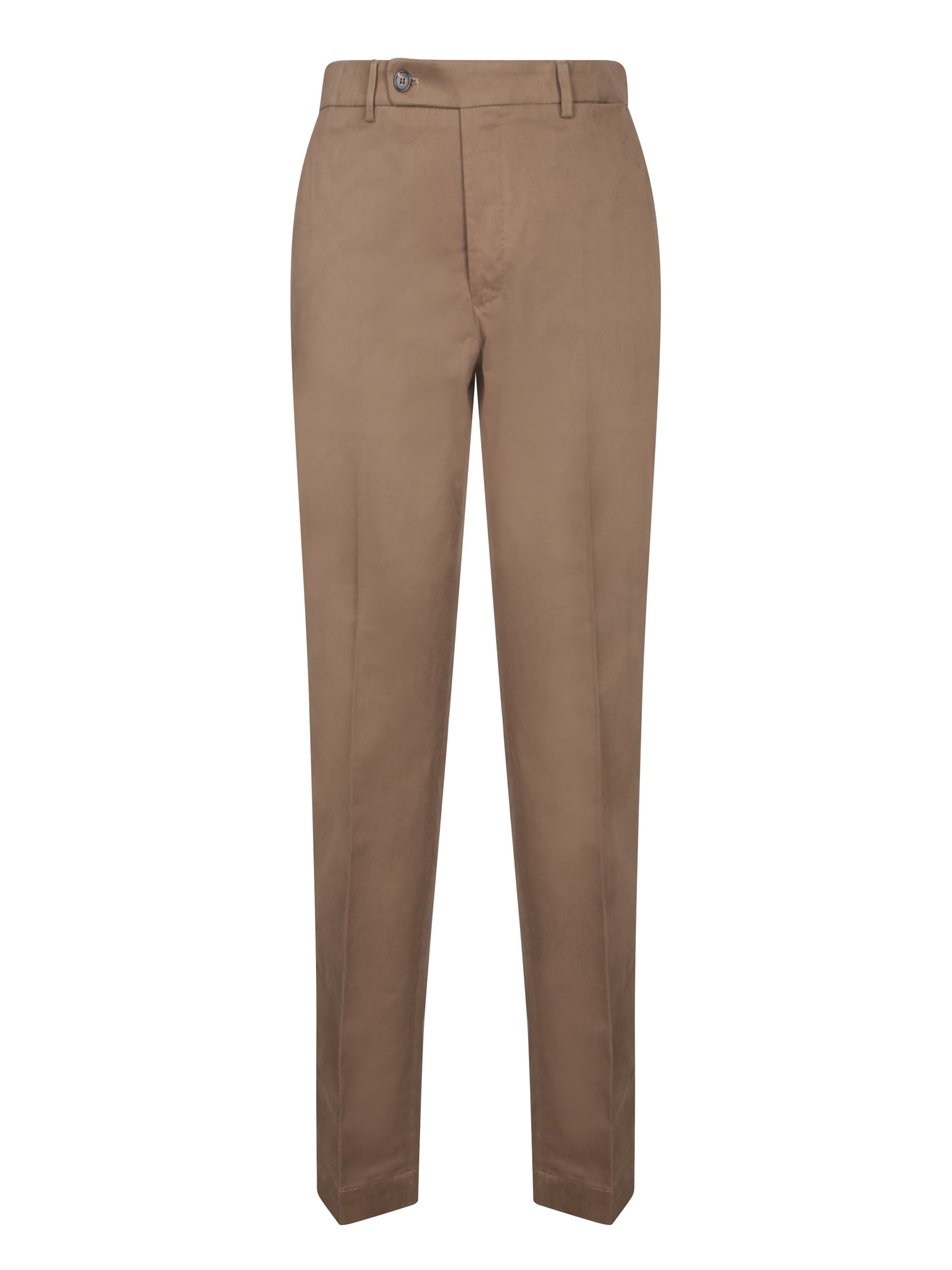Tapered Wool Trousers In Beige