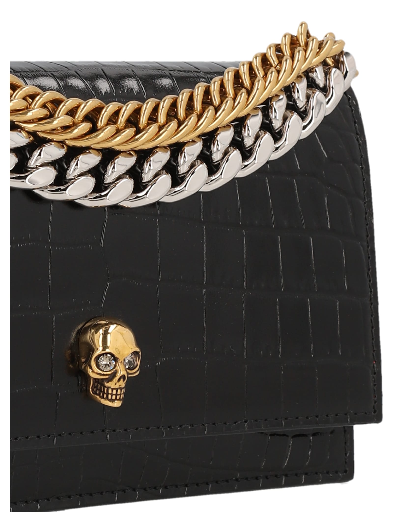 Shop Alexander Mcqueen Skull Small Crossbody Bag In Black