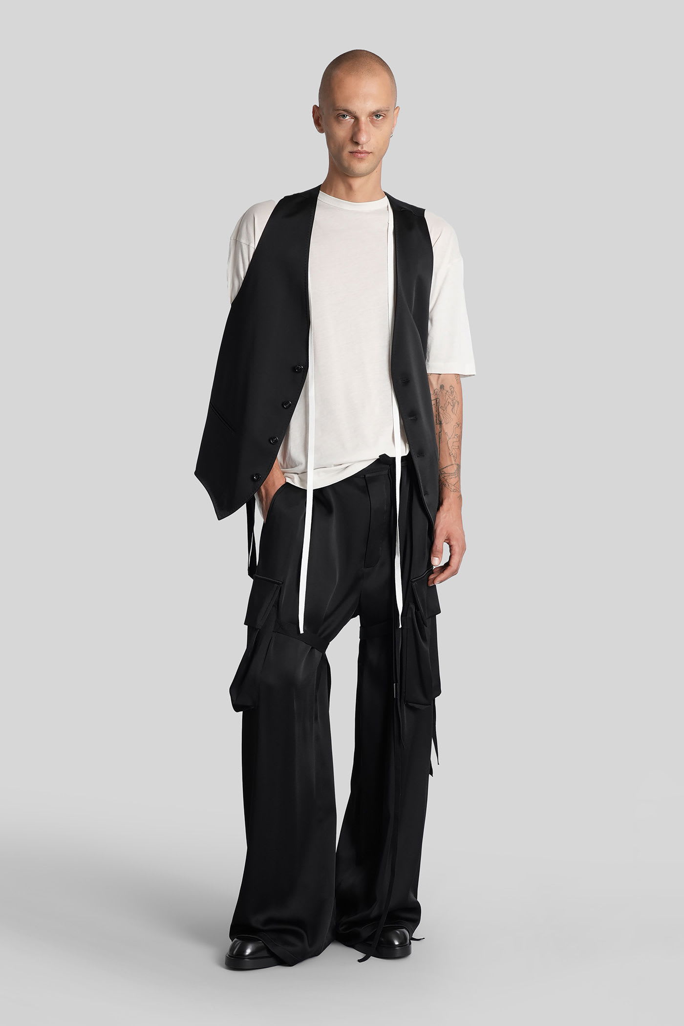 Ann Demeulemeester Iben Pants In Black Acetate In Black